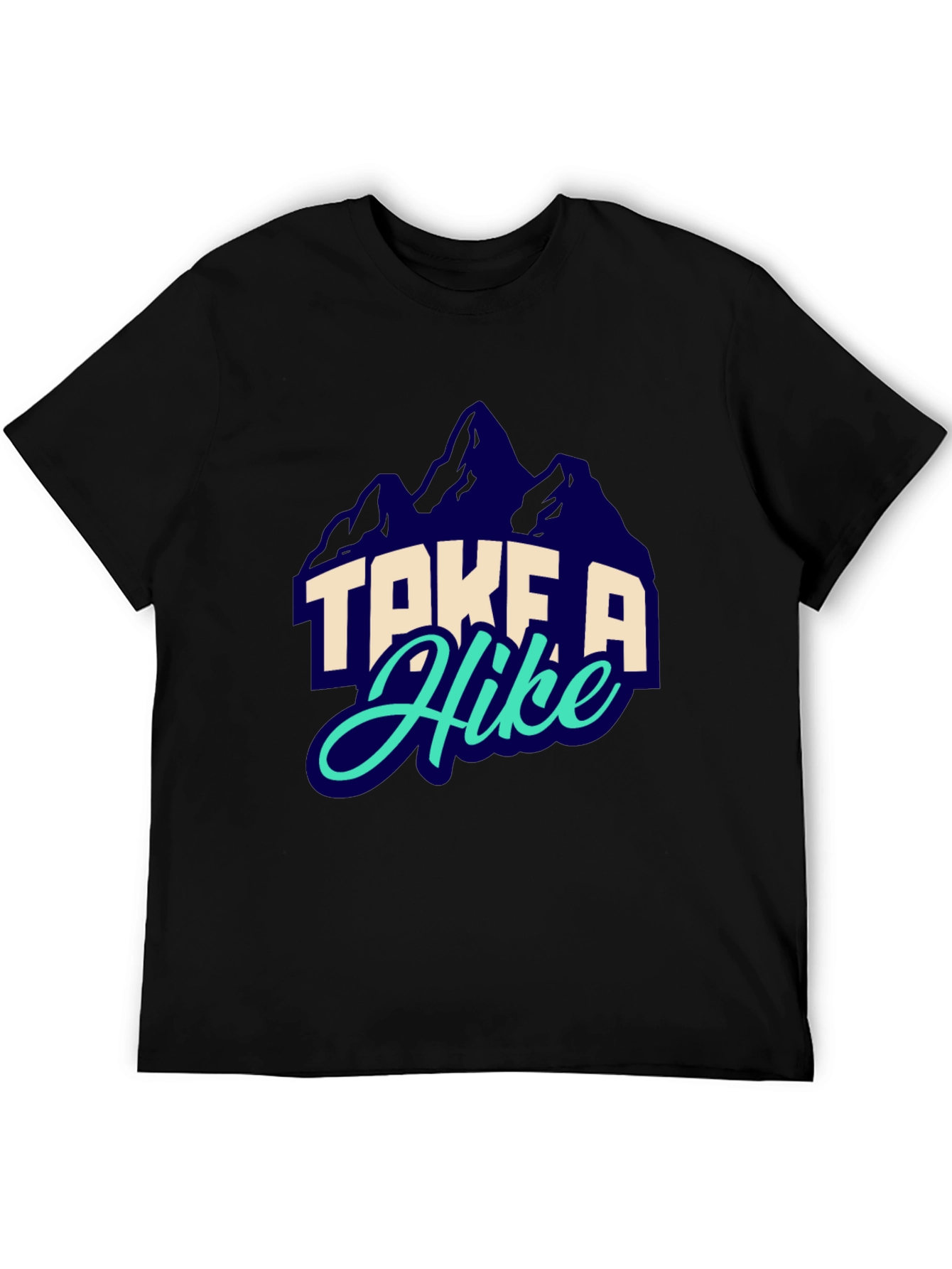 Camiseta Negra con Diseño de Montaña Take a Hike