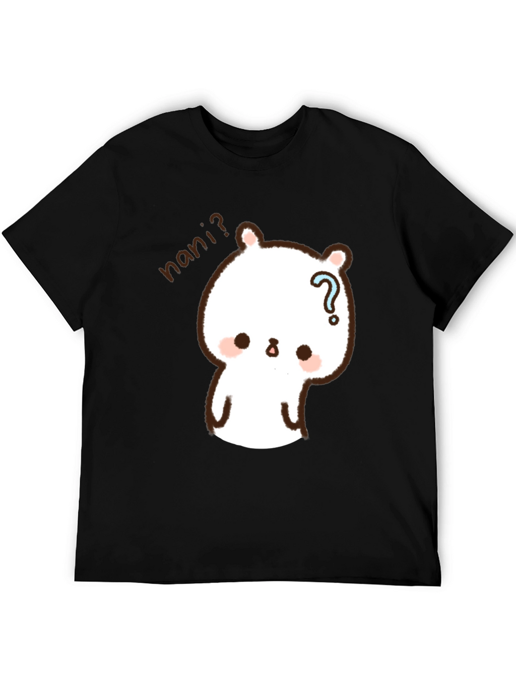 Camiseta Negra con Diseño de Conejo Nani?