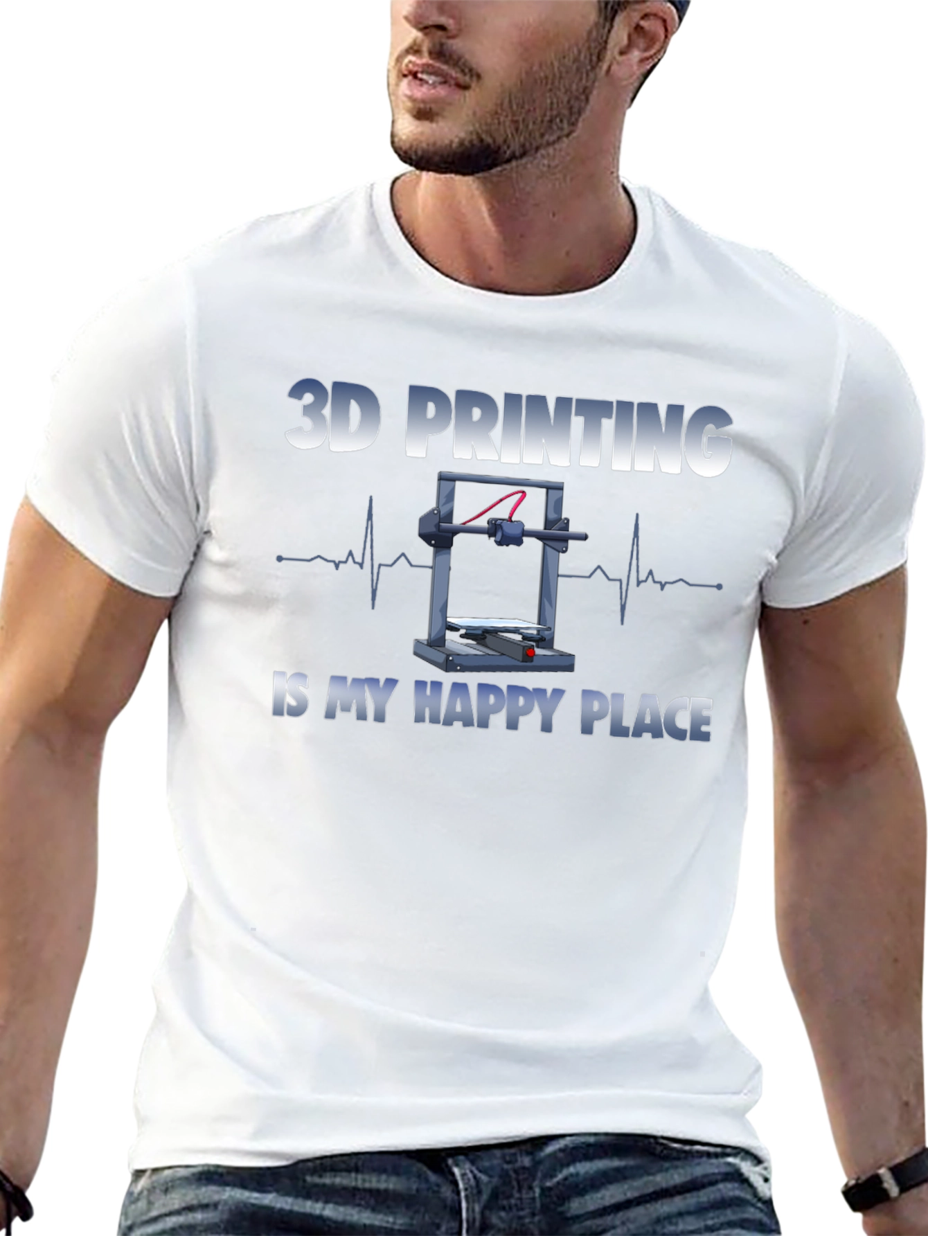 Camiseta Negra 3D Printing Is My Happy Place