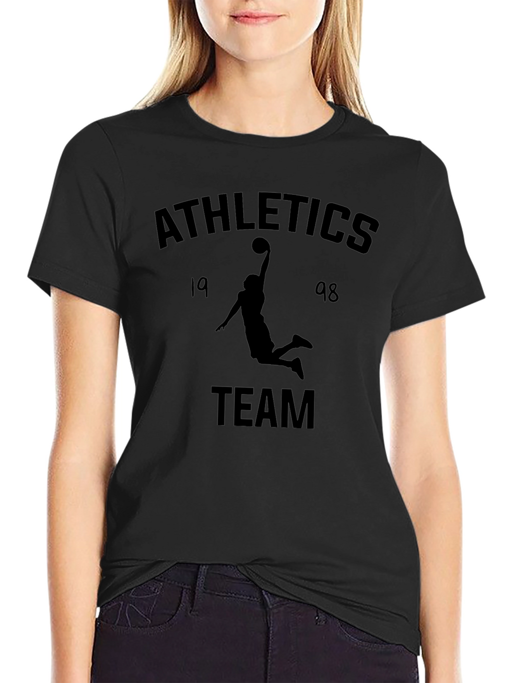 Camiseta Negra Athletics Team 1998