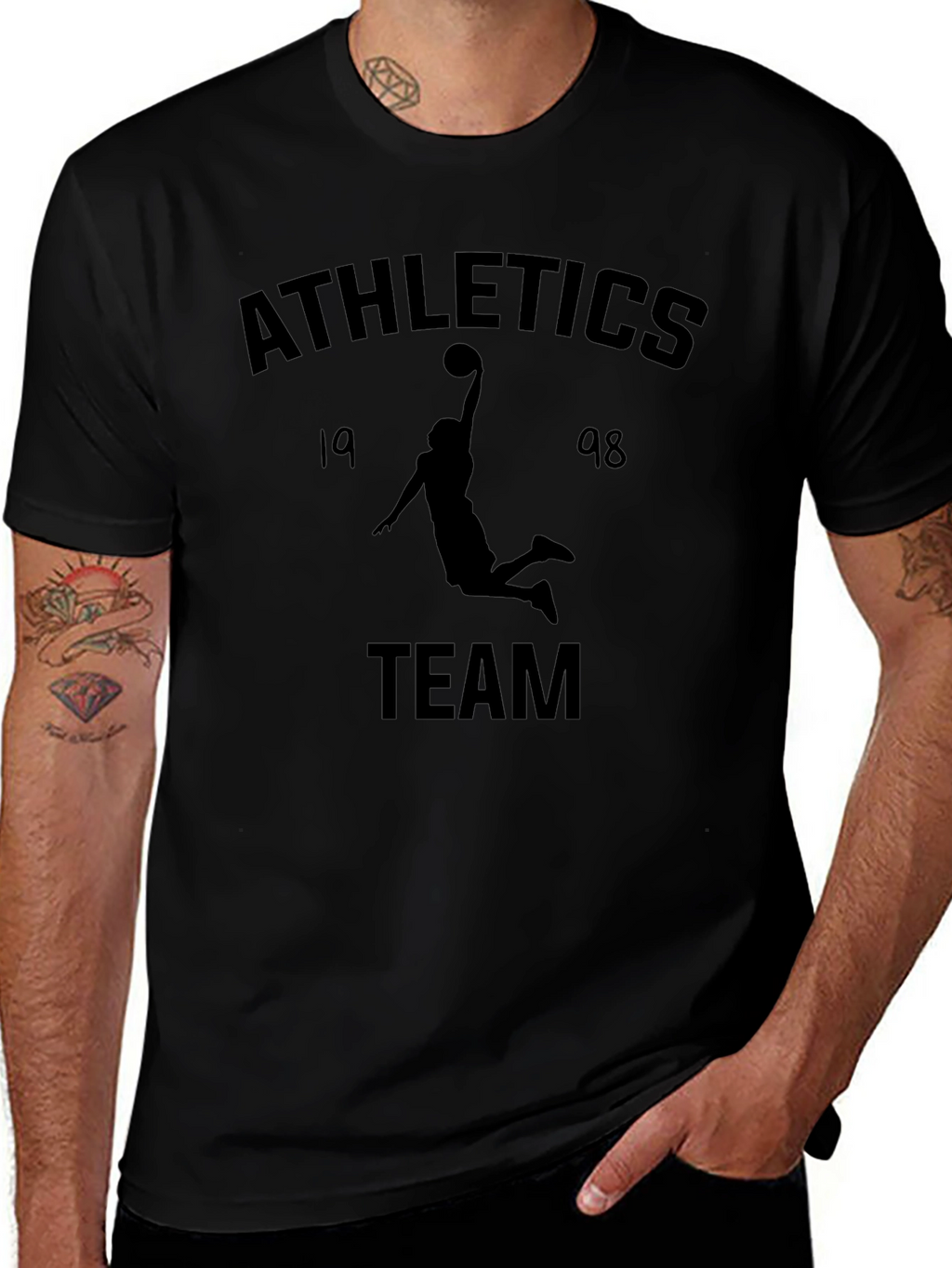 Camiseta Negra Athletics Team 1998