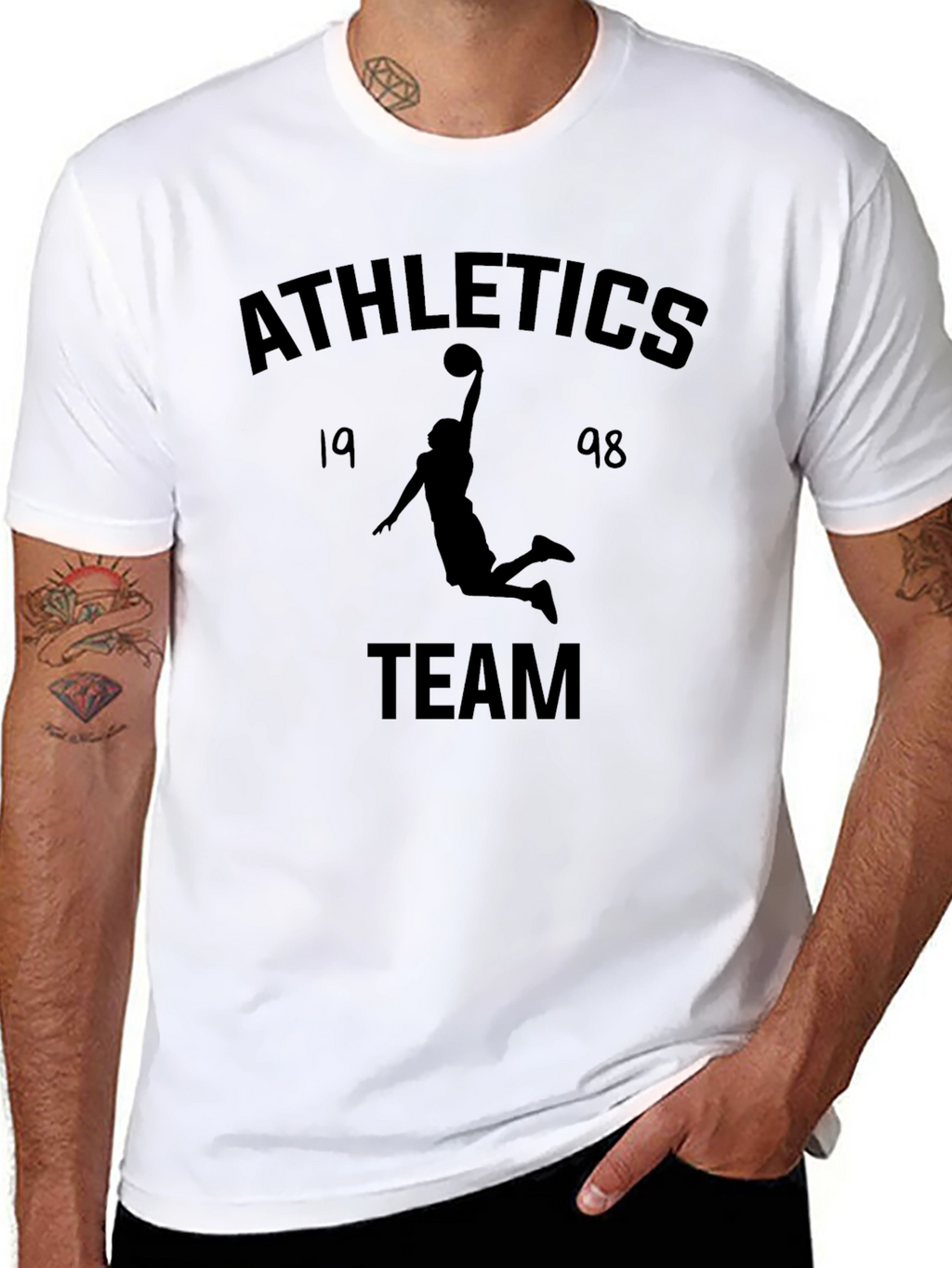Camiseta Negra Athletics Team 1998