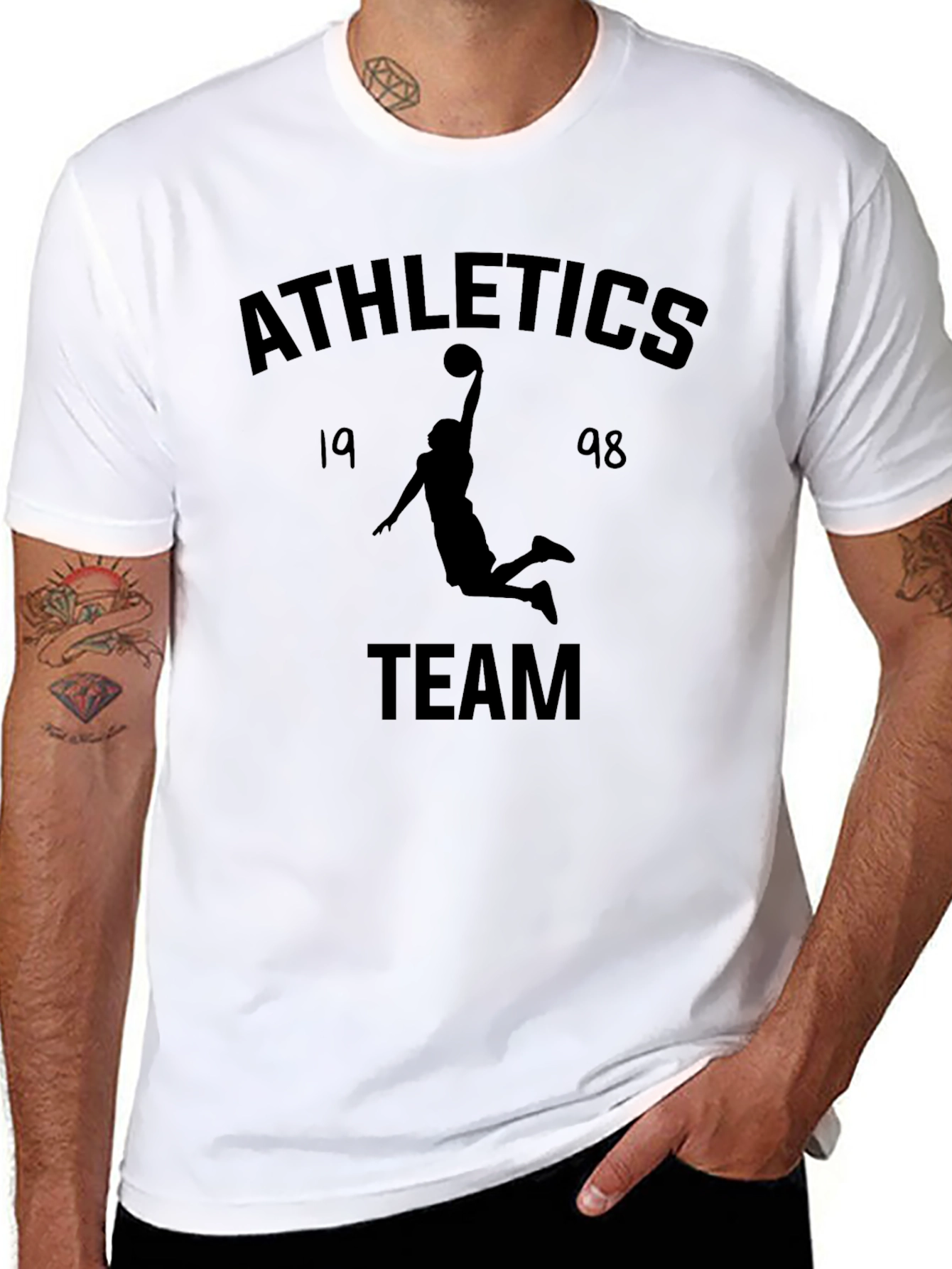 Camiseta Negra Athletics Team 1998