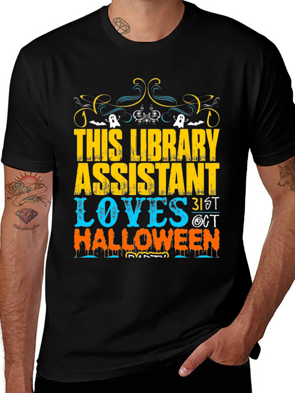 Camiseta Halloween Asistente Biblioteca