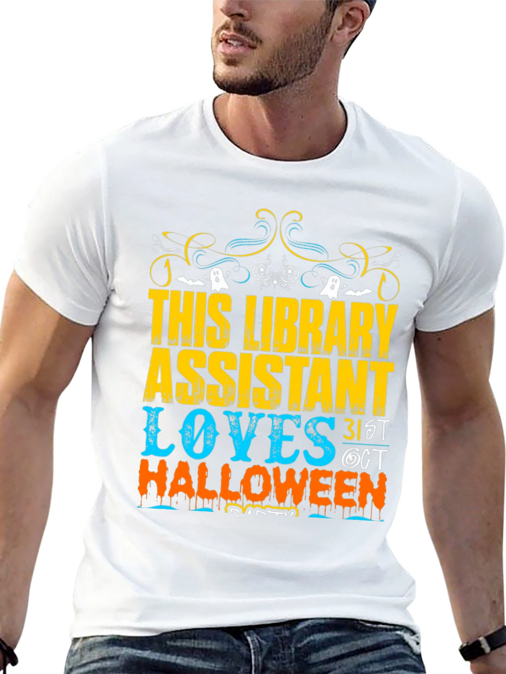 Camiseta Halloween Asistente Biblioteca