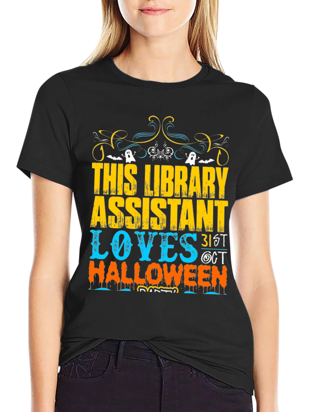 Camiseta Halloween Asistente Biblioteca
