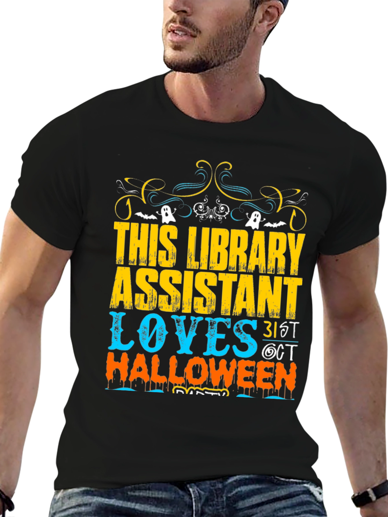 Camiseta Halloween Asistente Biblioteca