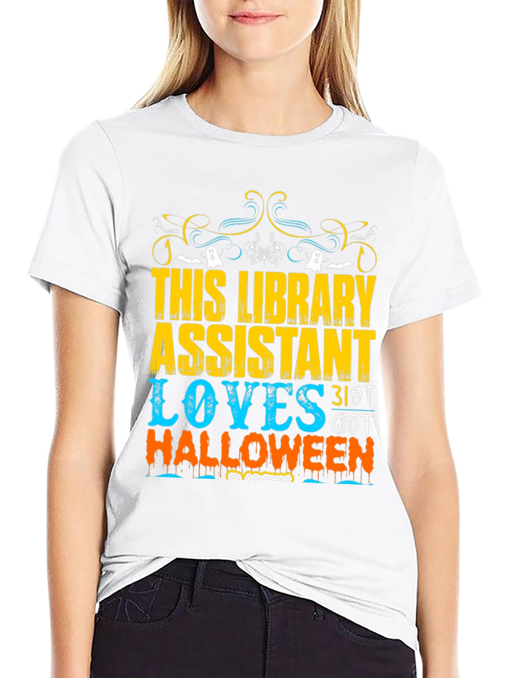 Camiseta Halloween Asistente Biblioteca