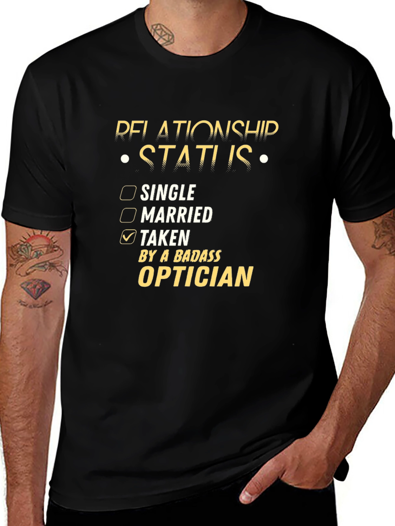 Camiseta de estado de relación - Óptico rudo
