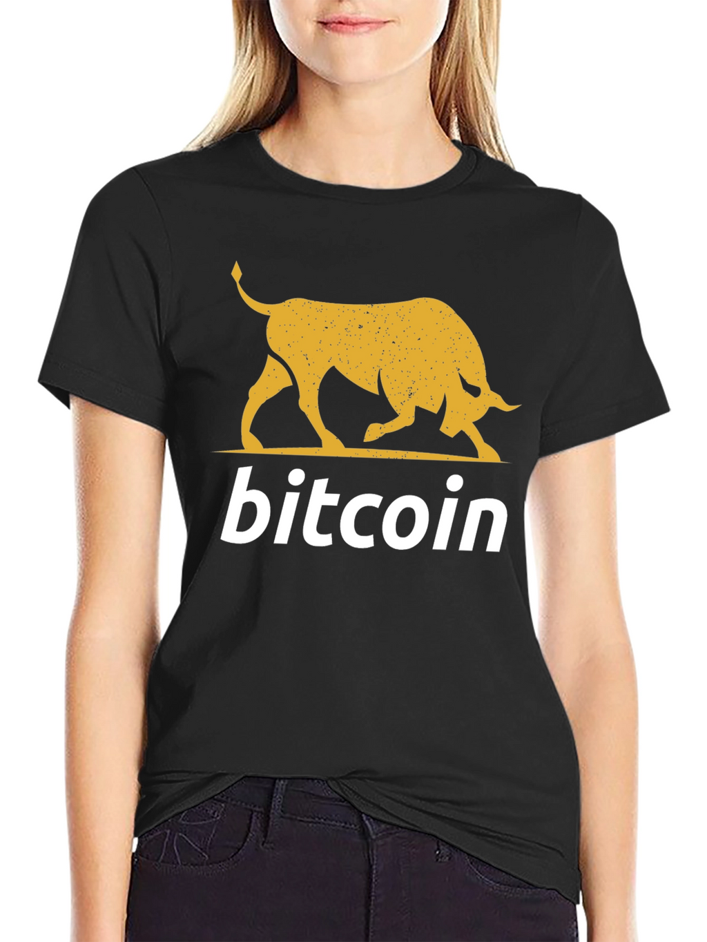 Camiseta Bitcoin Bull Black Crypto Moda