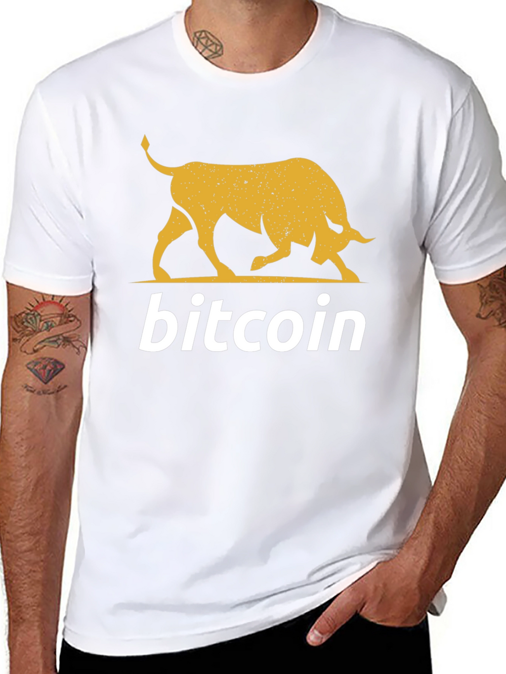 Camiseta Bitcoin Bull Black Crypto Moda