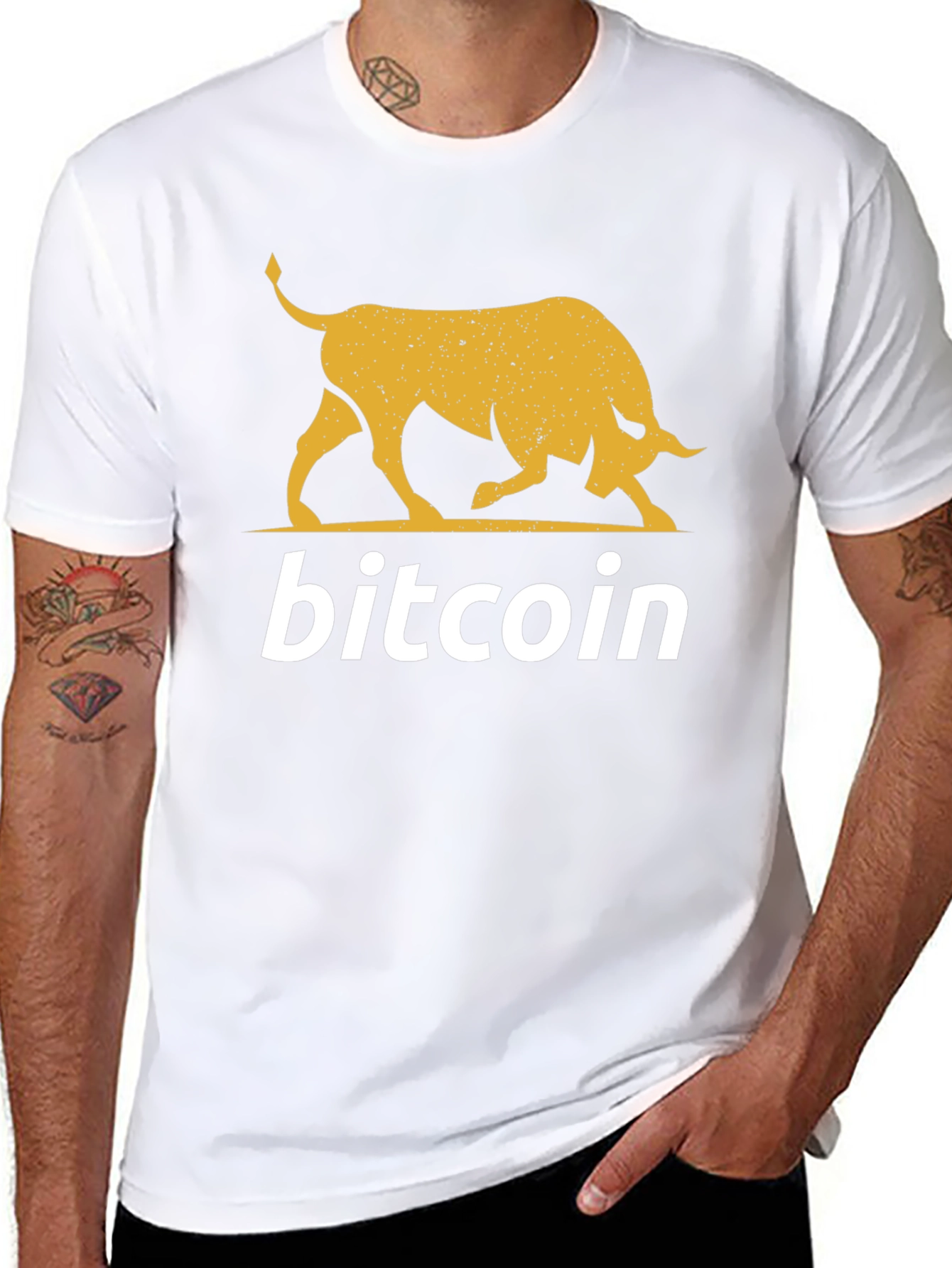 Camiseta Bitcoin Bull Black Crypto Moda