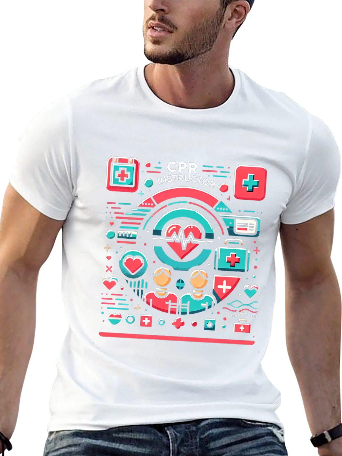 Camiseta Instructor RCP - Diseño Gráfico Médico