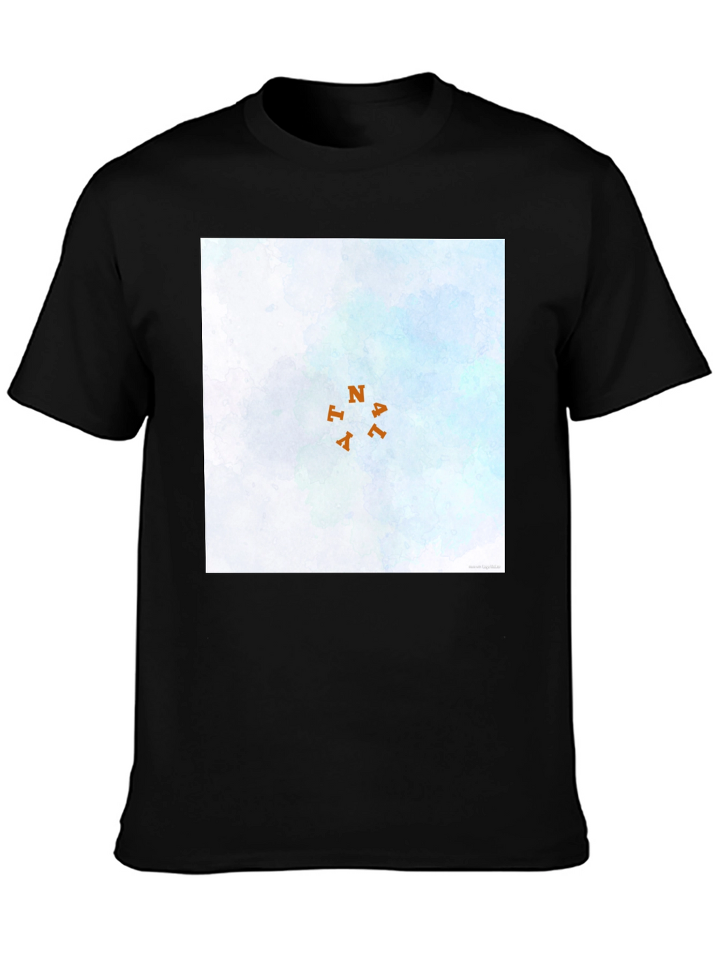 Camiseta Negra con Diseño Abstracto Natal