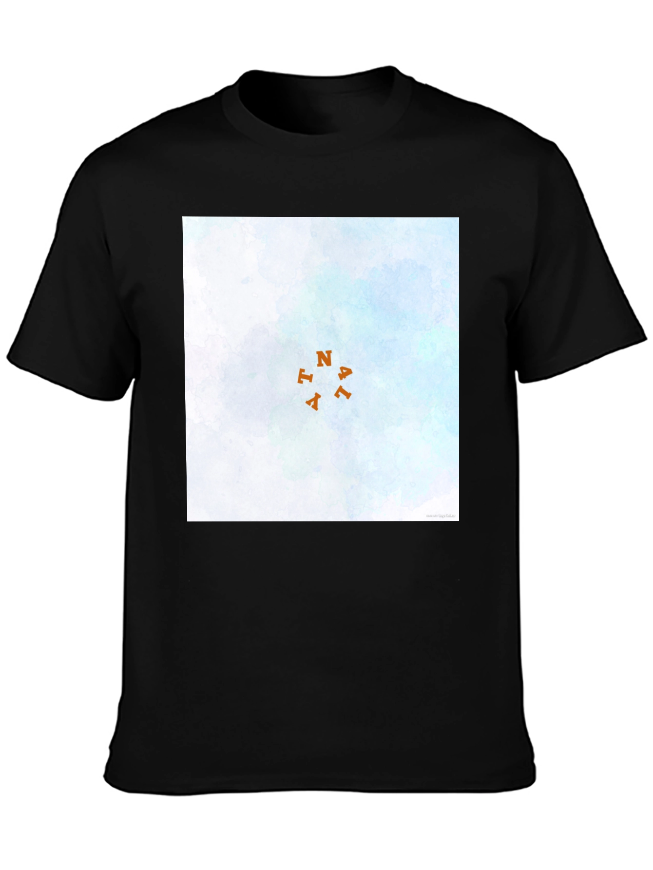Camiseta Negra con Diseño Abstracto Natal