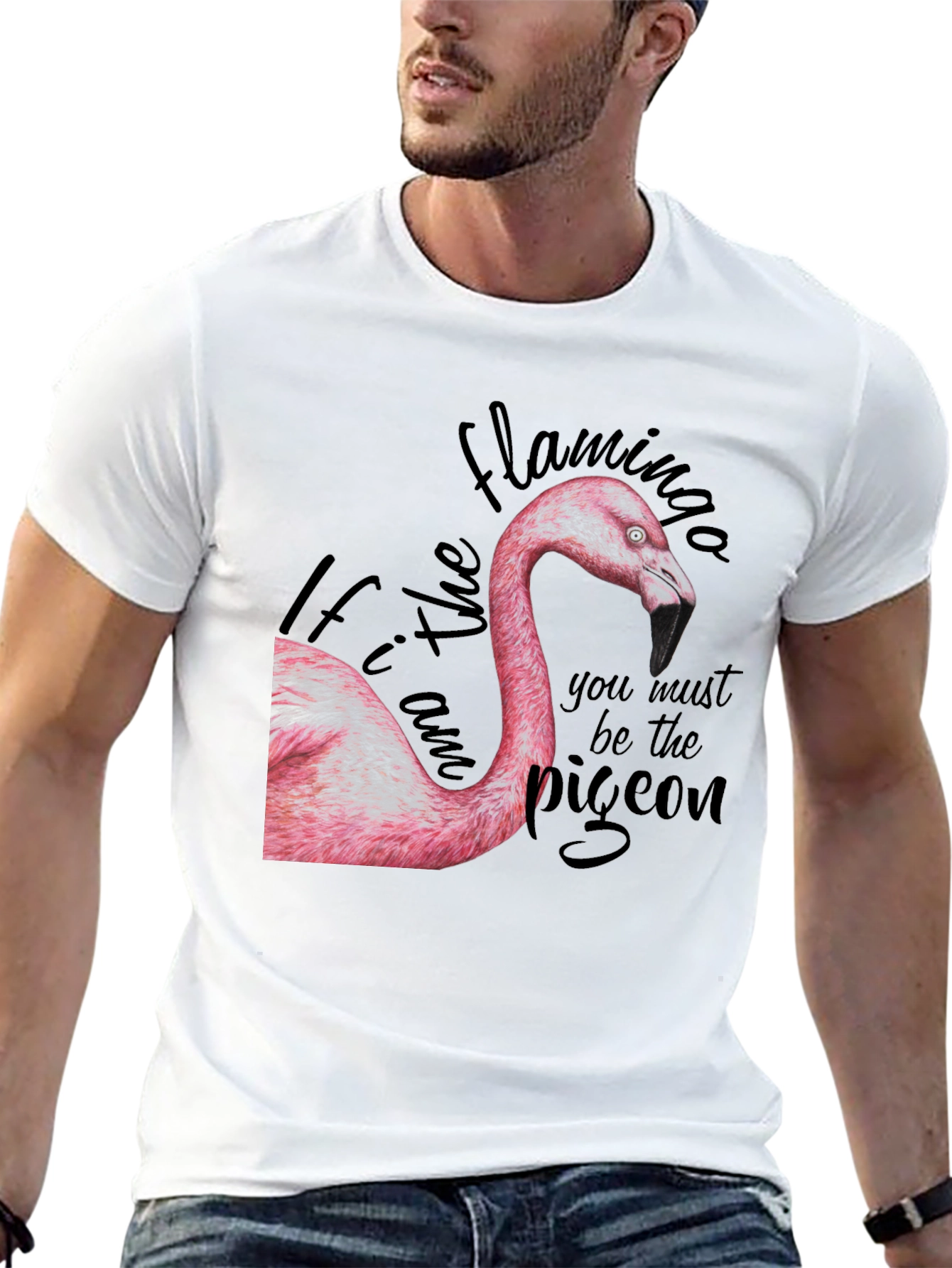 Camiseta Negra con Diseño de Flamenco y Mensaje Inspirador