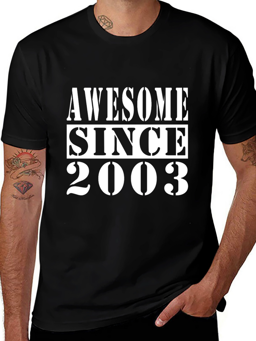 Camiseta Negra Awesome Since 2003