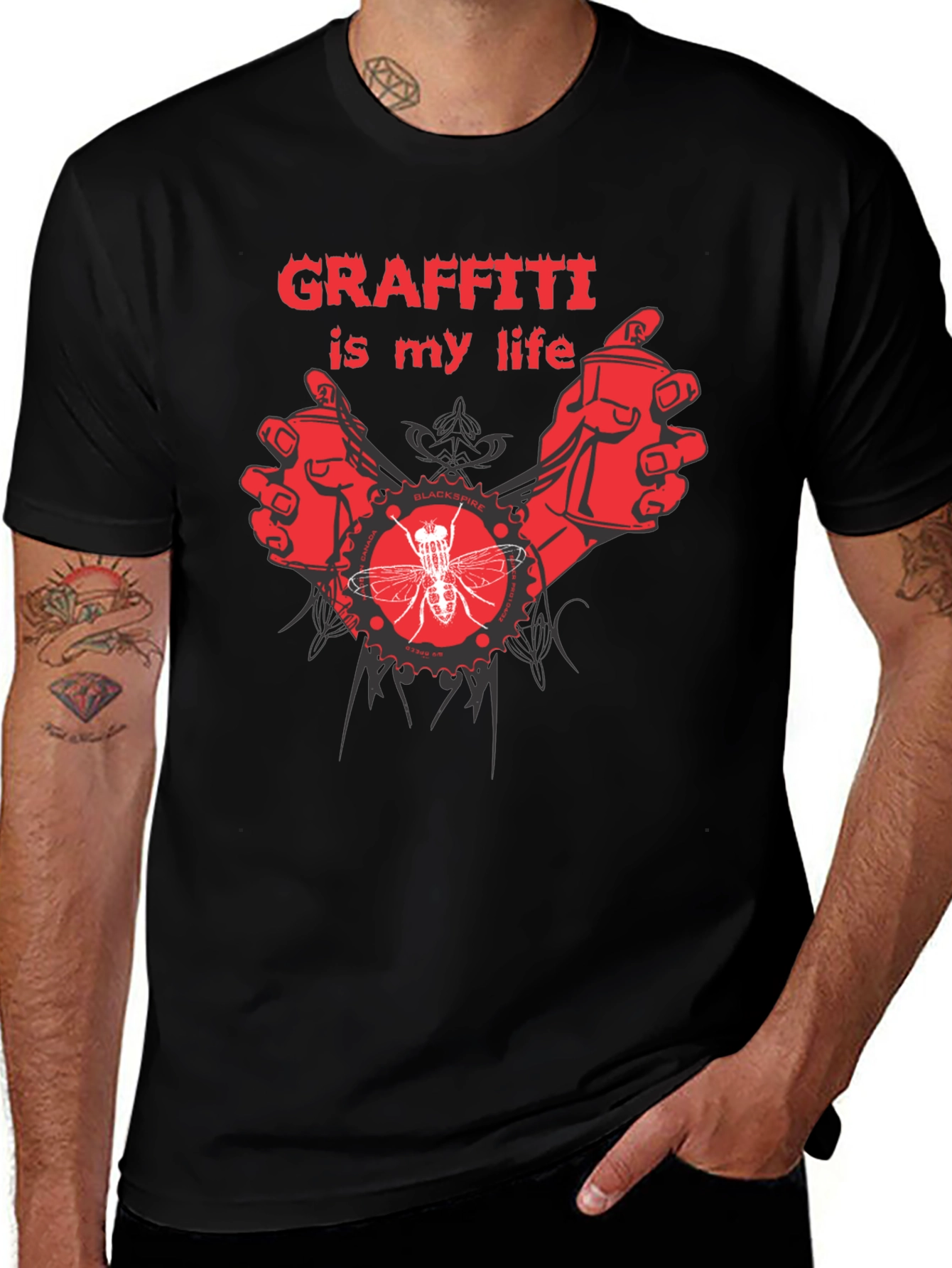 Camiseta Negra Graffiti Is My Life