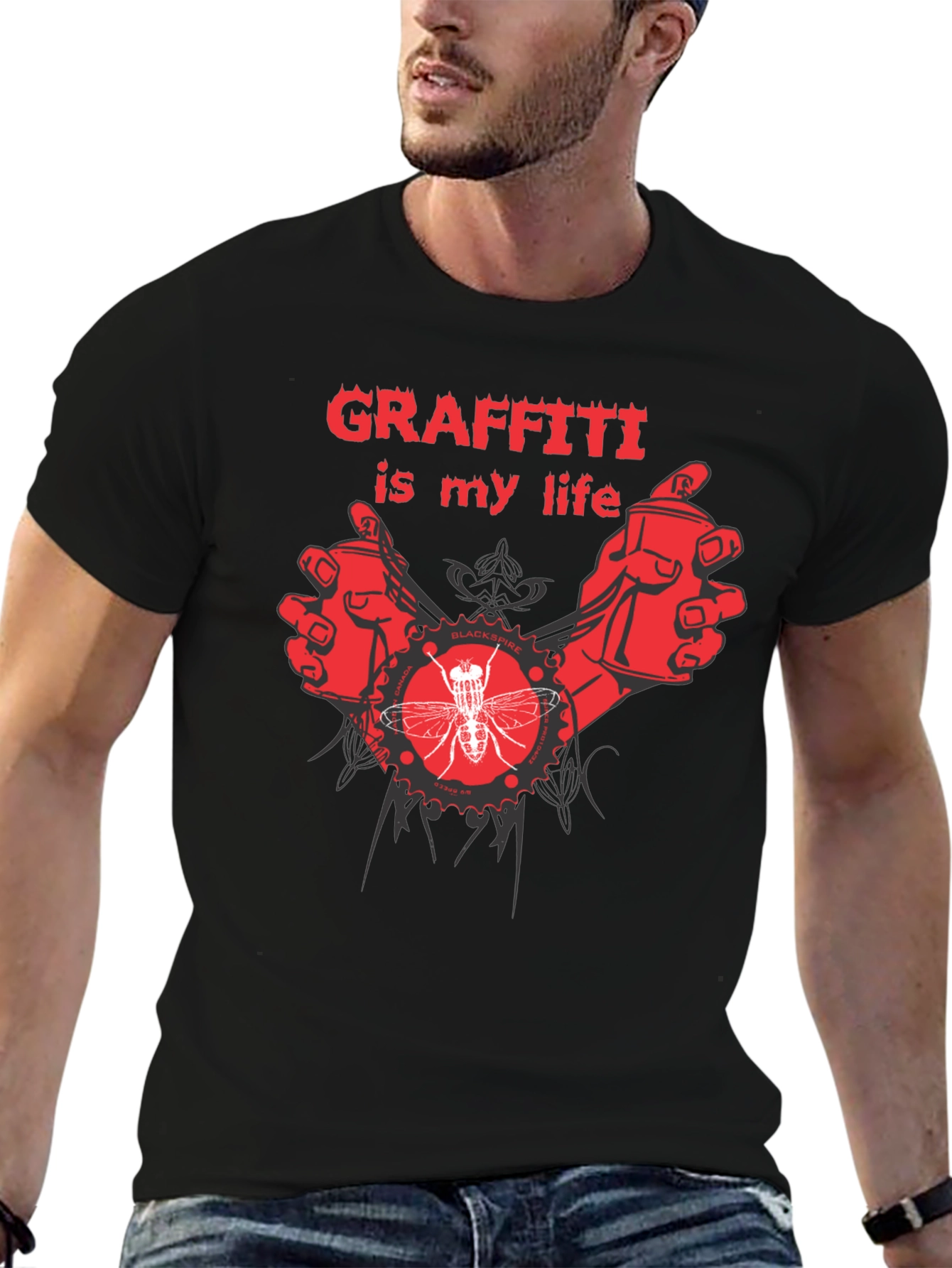 Camiseta Negra Graffiti Is My Life