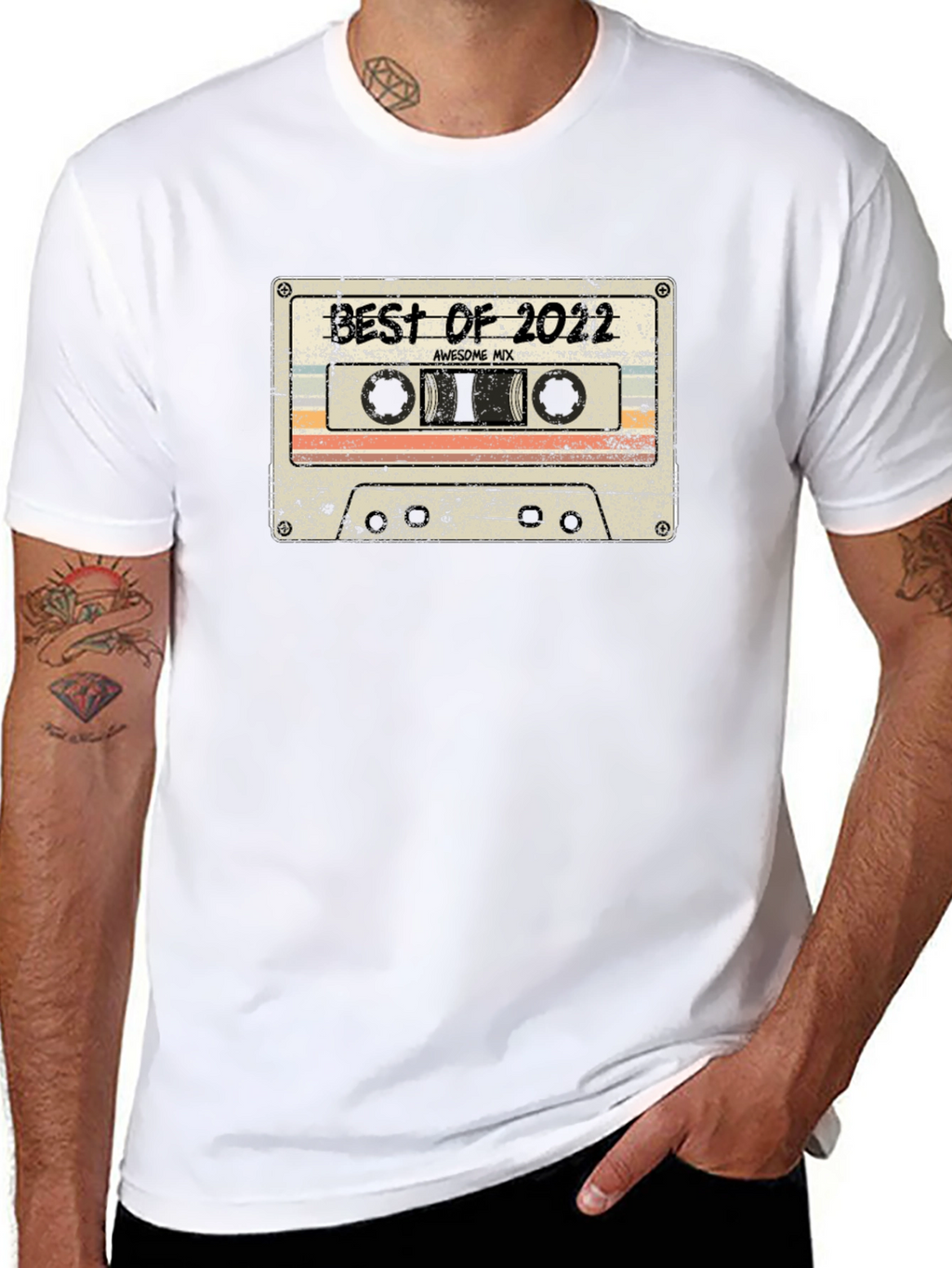 Camiseta Negra Best of 2022 Estilo Retro