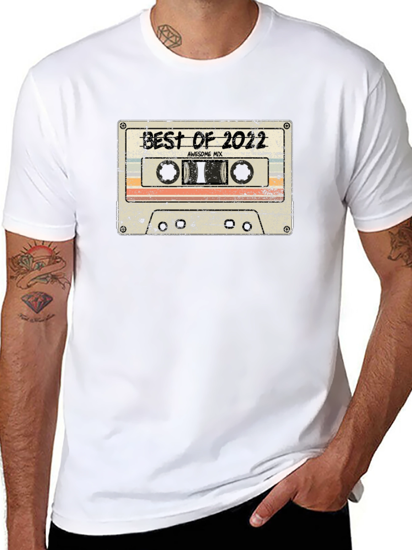 Camiseta Negra Best of 2022 Estilo Retro