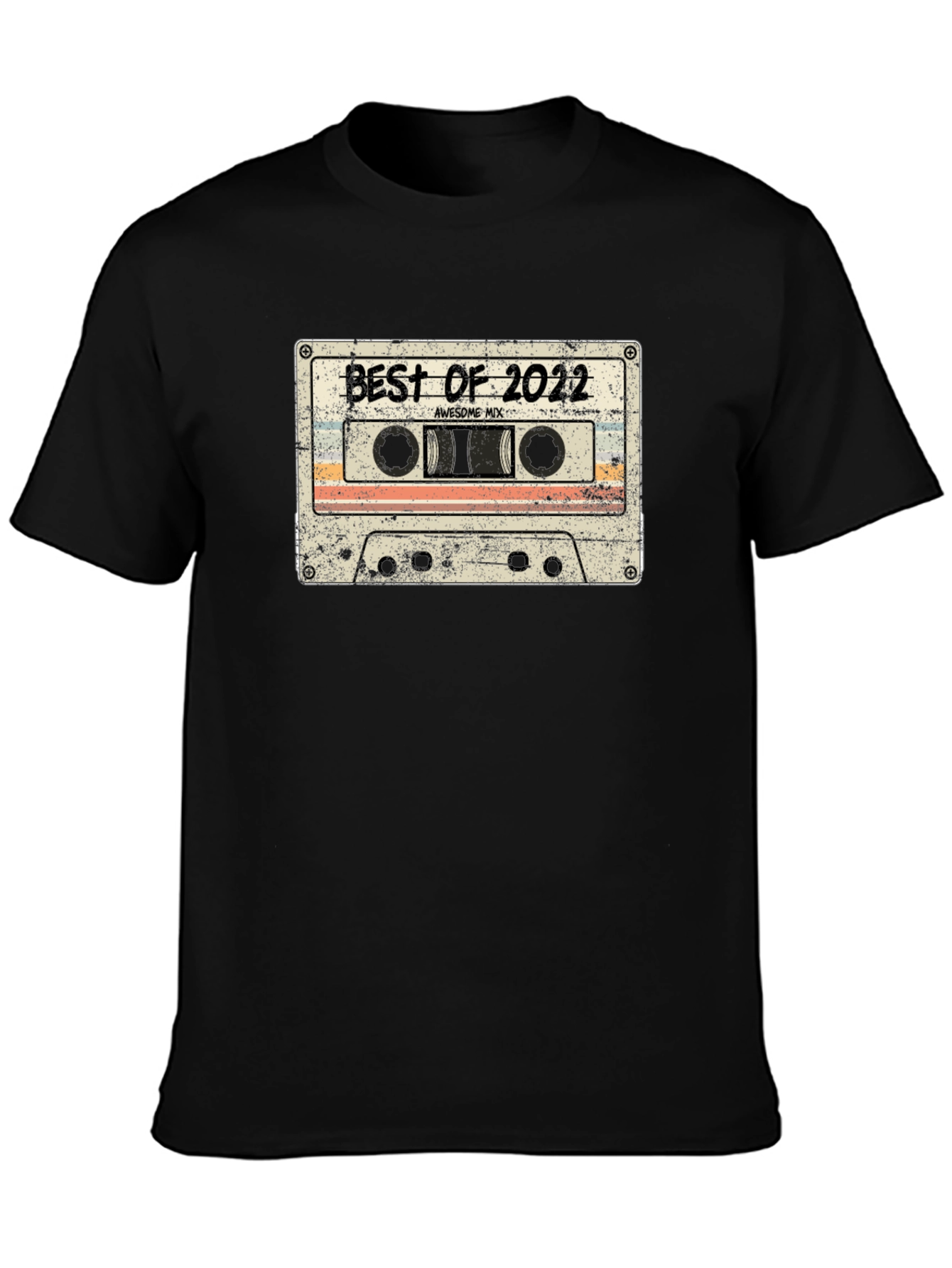 Camiseta Negra Best of 2022 Estilo Retro