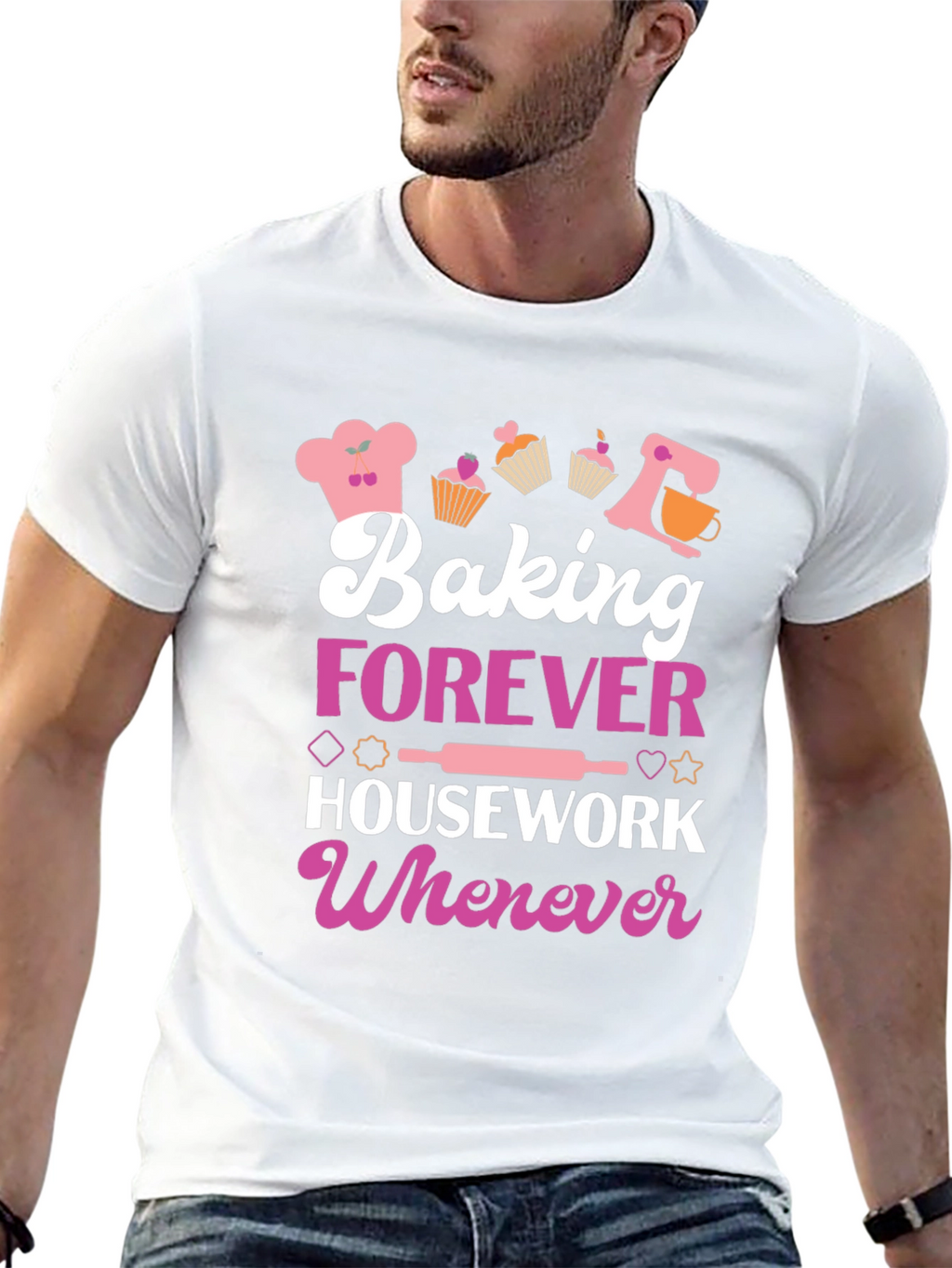 Camiseta Baking Forever Housework Whenever