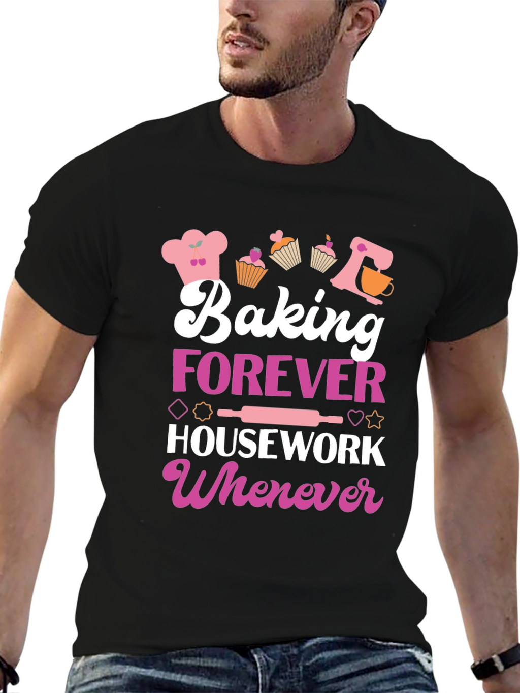 Camiseta Baking Forever Housework Whenever