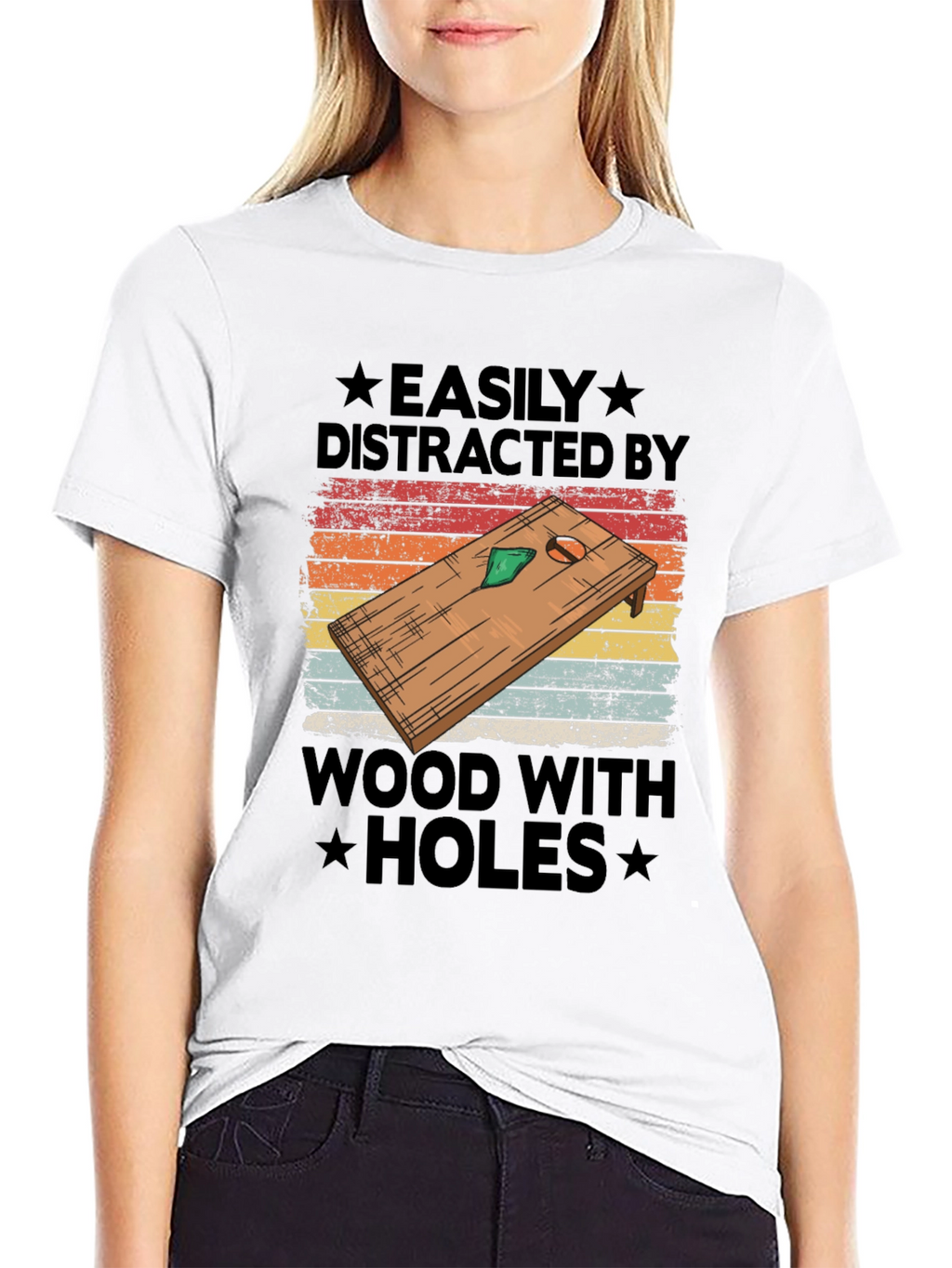 Camiseta Gráfica: Distraído Fácilmente por Agujeros