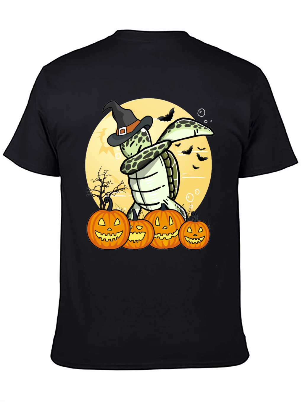Camiseta Halloween Tortuga Bruja Calabazas