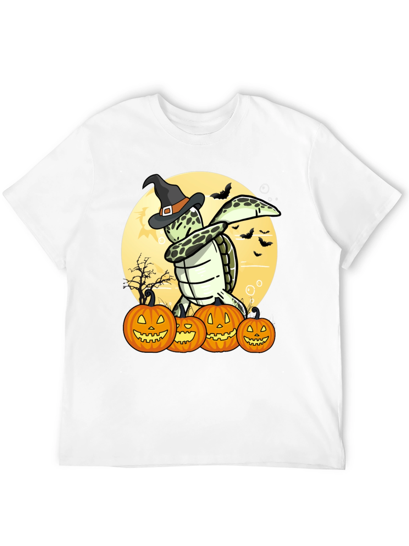 Camiseta Halloween Tortuga Bruja Calabazas