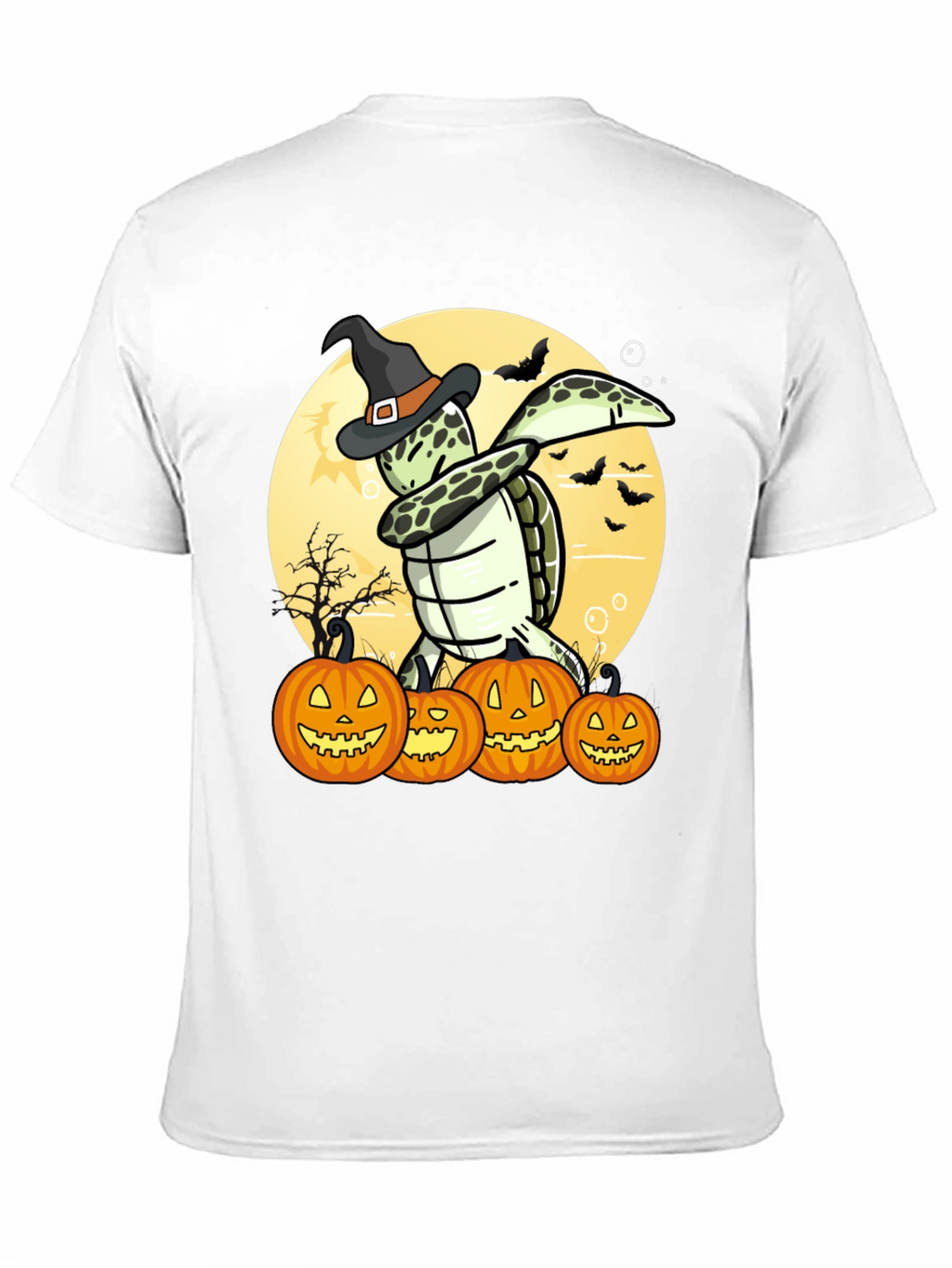 Camiseta Halloween Tortuga Bruja Calabazas