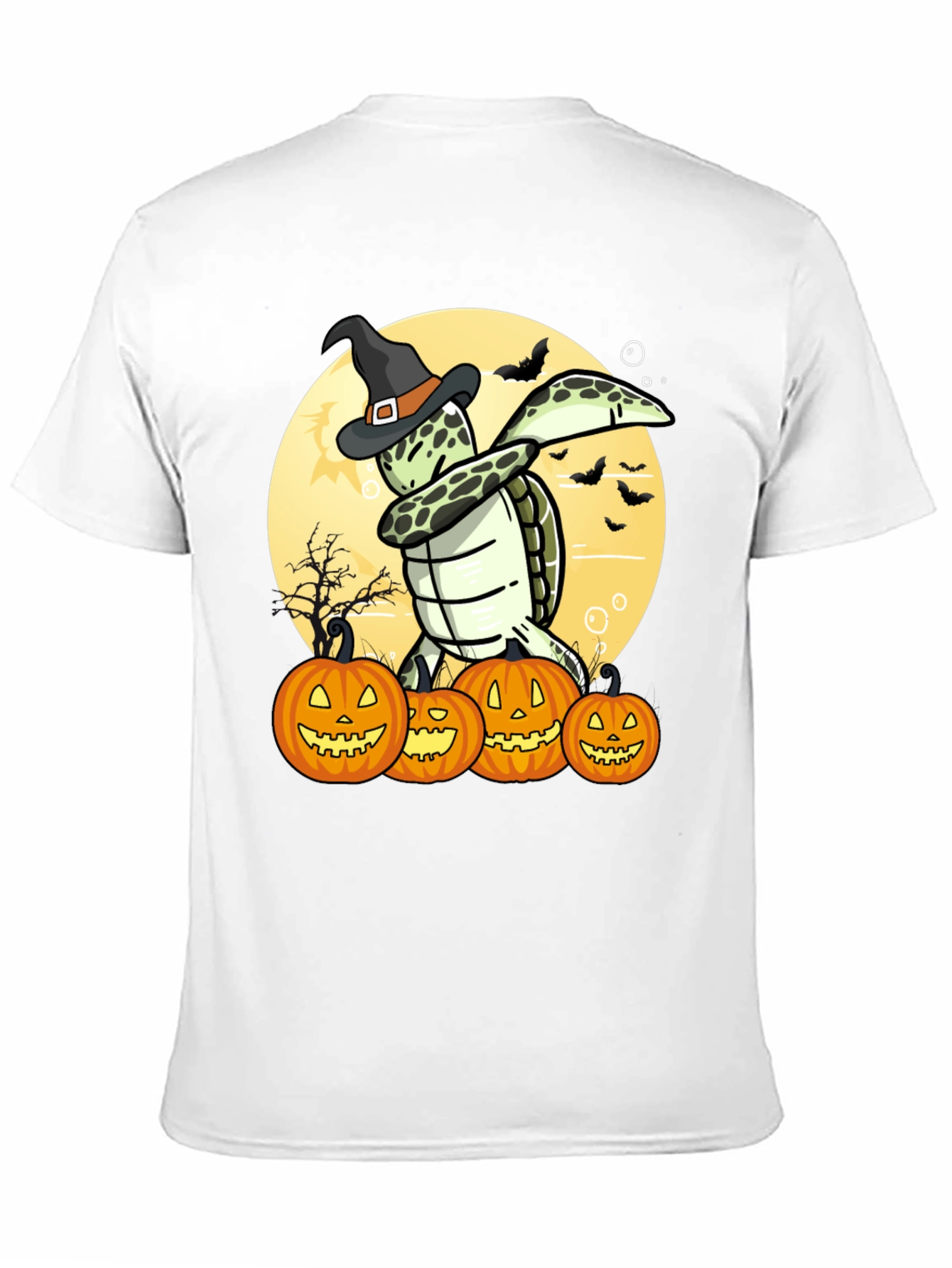 Camiseta Halloween Tortuga Bruja Calabazas