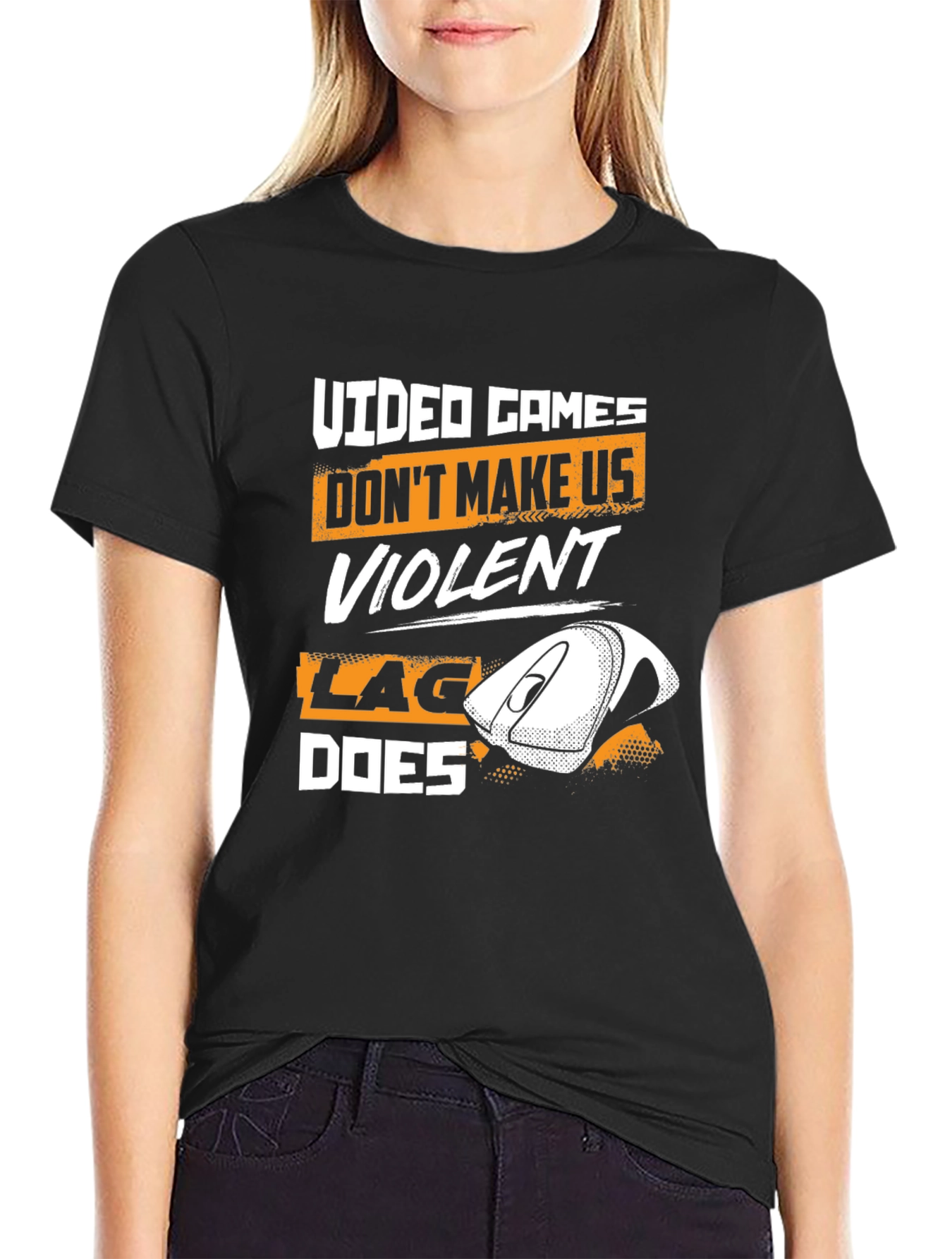 Camiseta Gamer Lag Hace Violentos - Algodón Suave