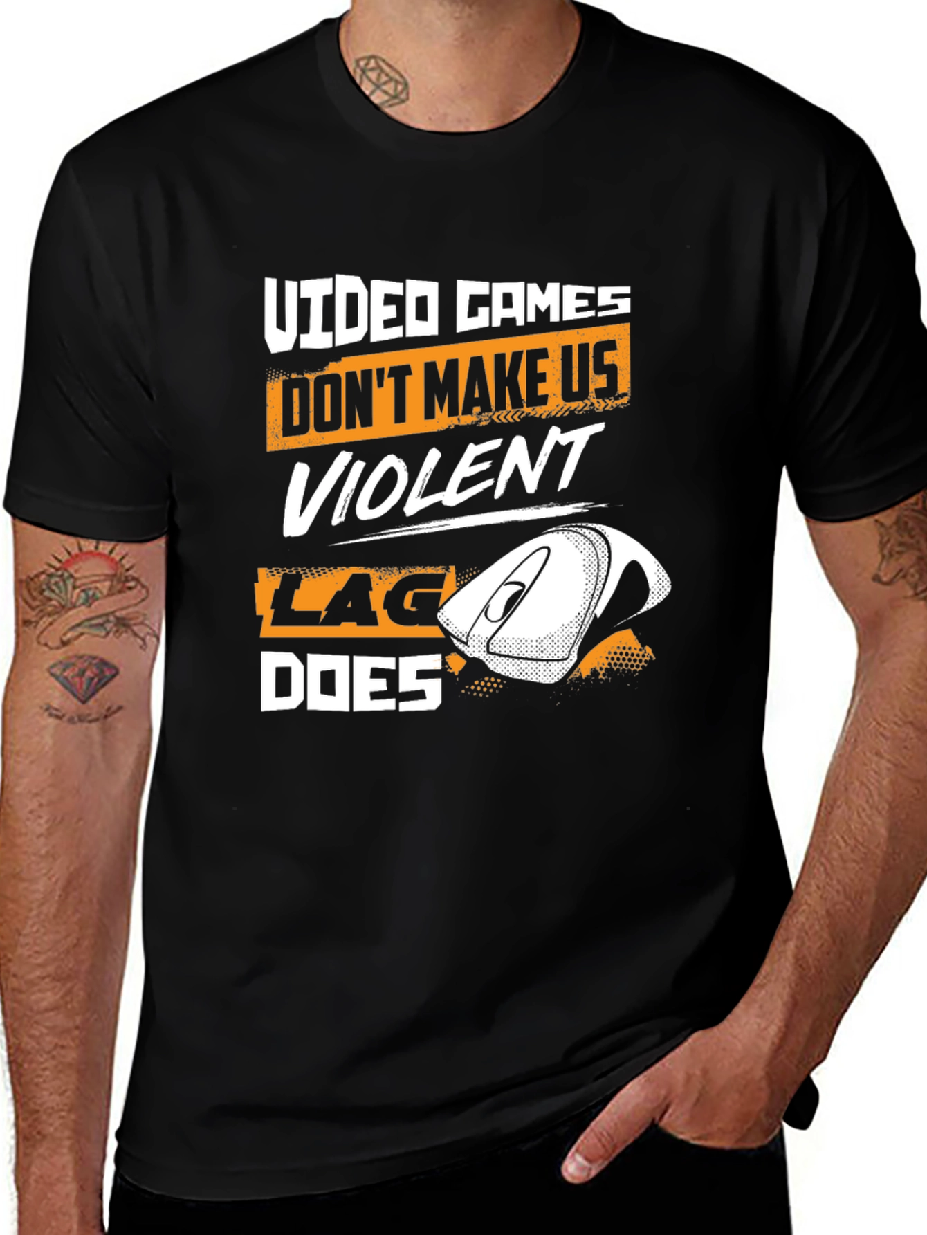 Camiseta Gamer Lag Hace Violentos - Algodón Suave