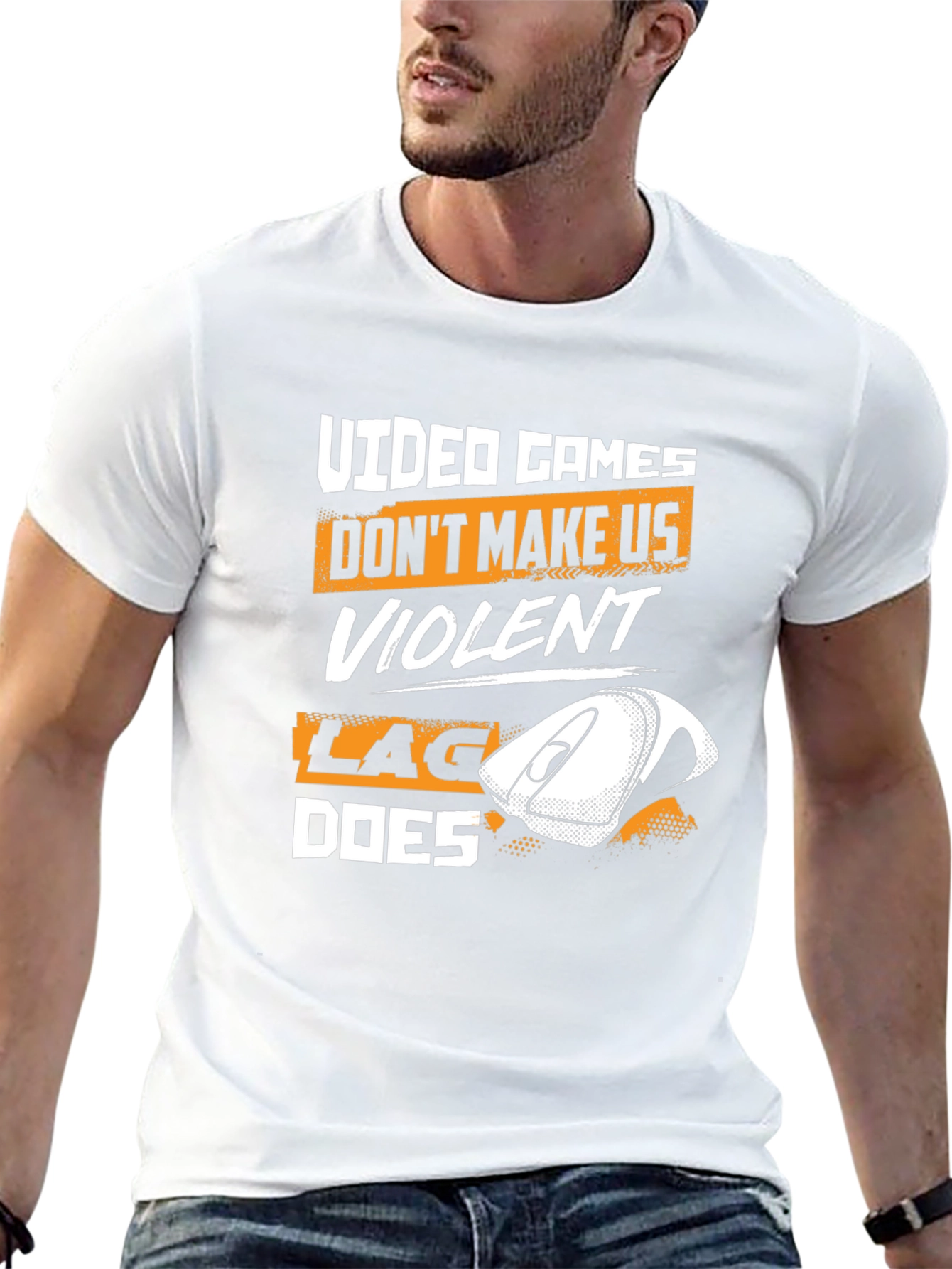 Camiseta Gamer Lag Hace Violentos - Algodón Suave