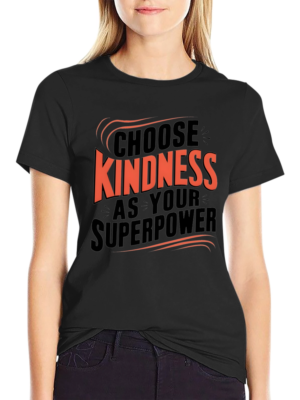 Camiseta Negra Choose Kindness Superpoder