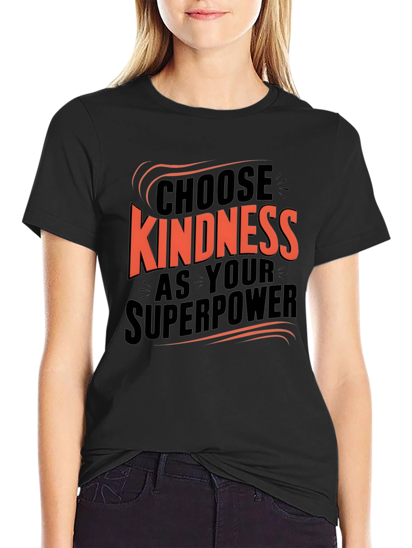 Camiseta Negra Choose Kindness Superpoder
