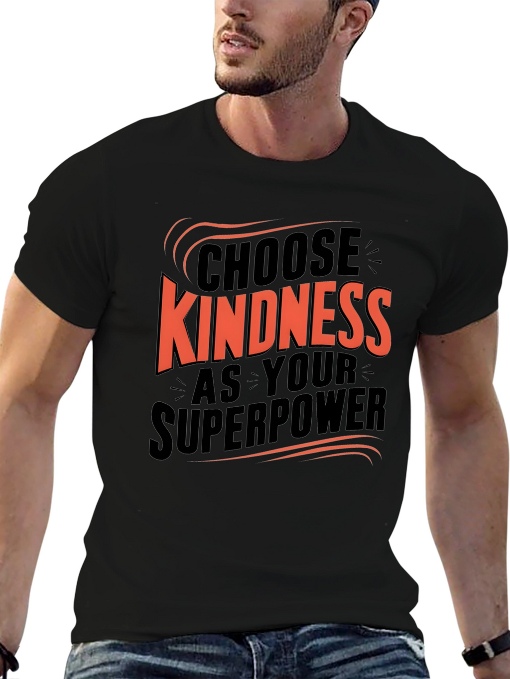Camiseta Negra Choose Kindness Superpoder