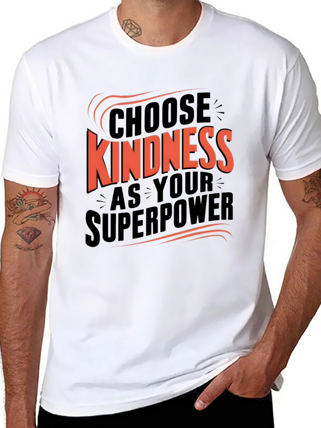 Camiseta Negra Choose Kindness Superpoder
