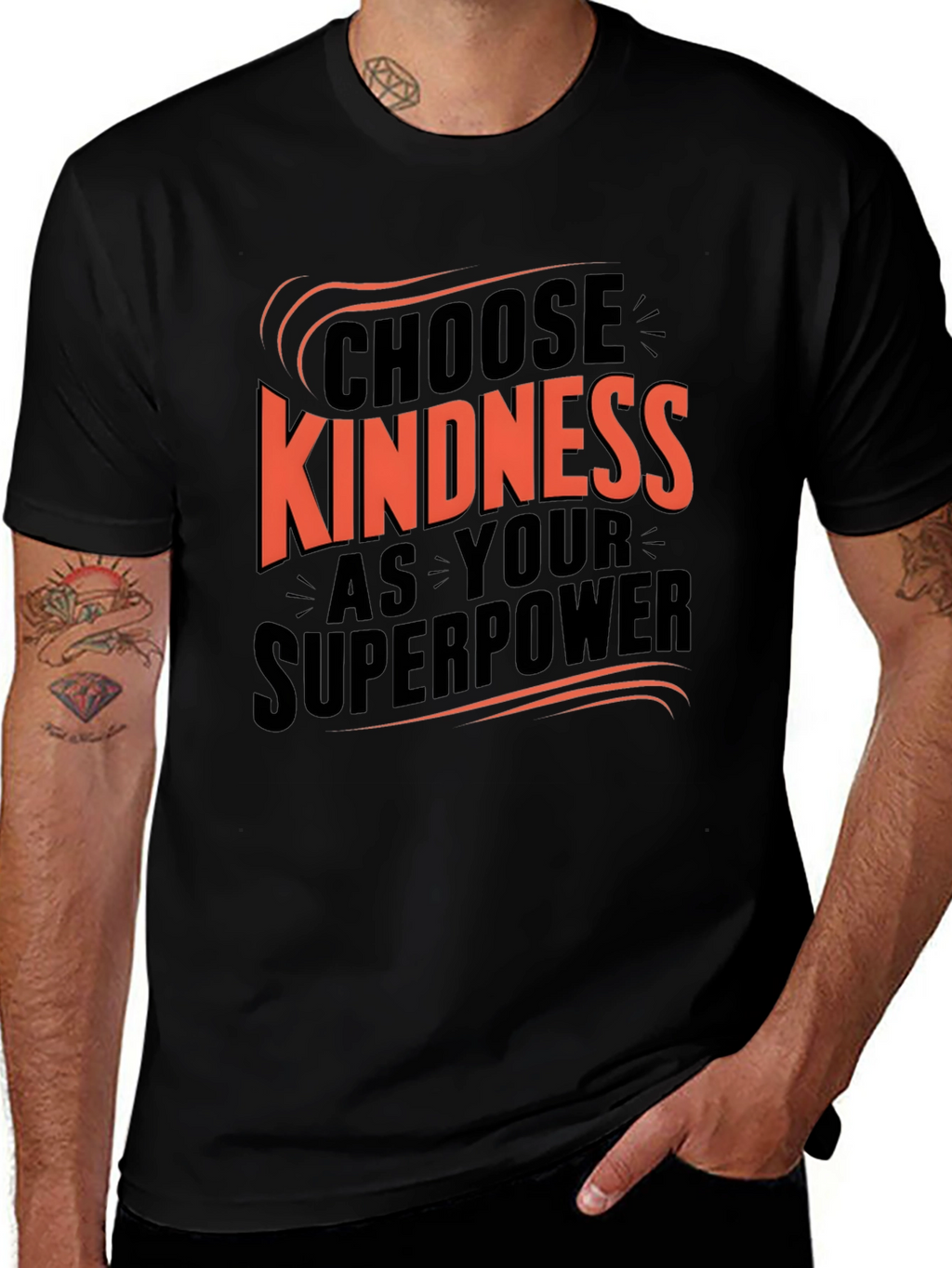 Camiseta Negra Choose Kindness Superpoder