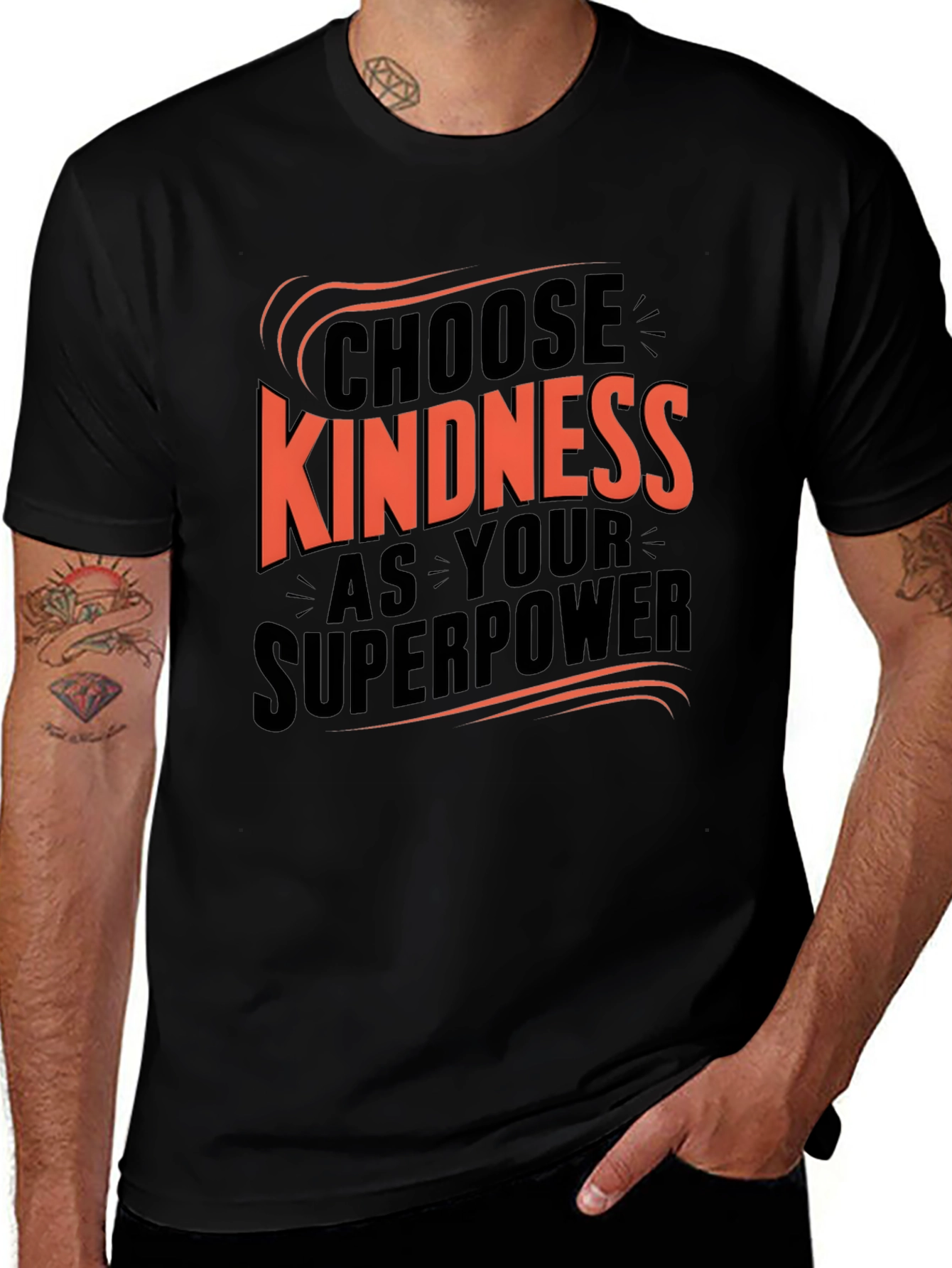 Camiseta Negra Choose Kindness Superpoder