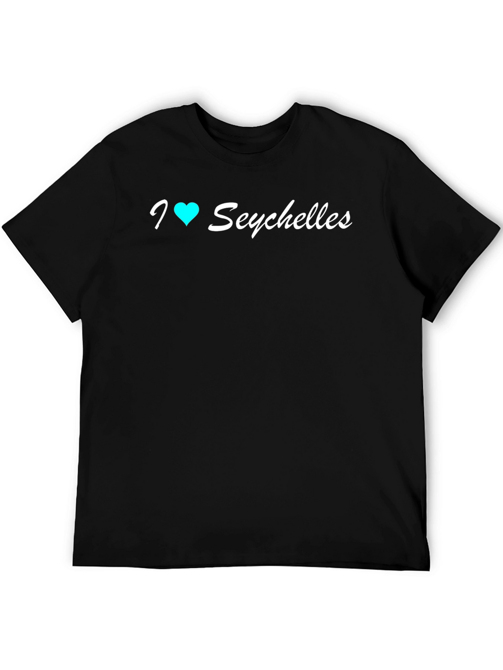 Camiseta Negra Amo Seychelles para Hombre