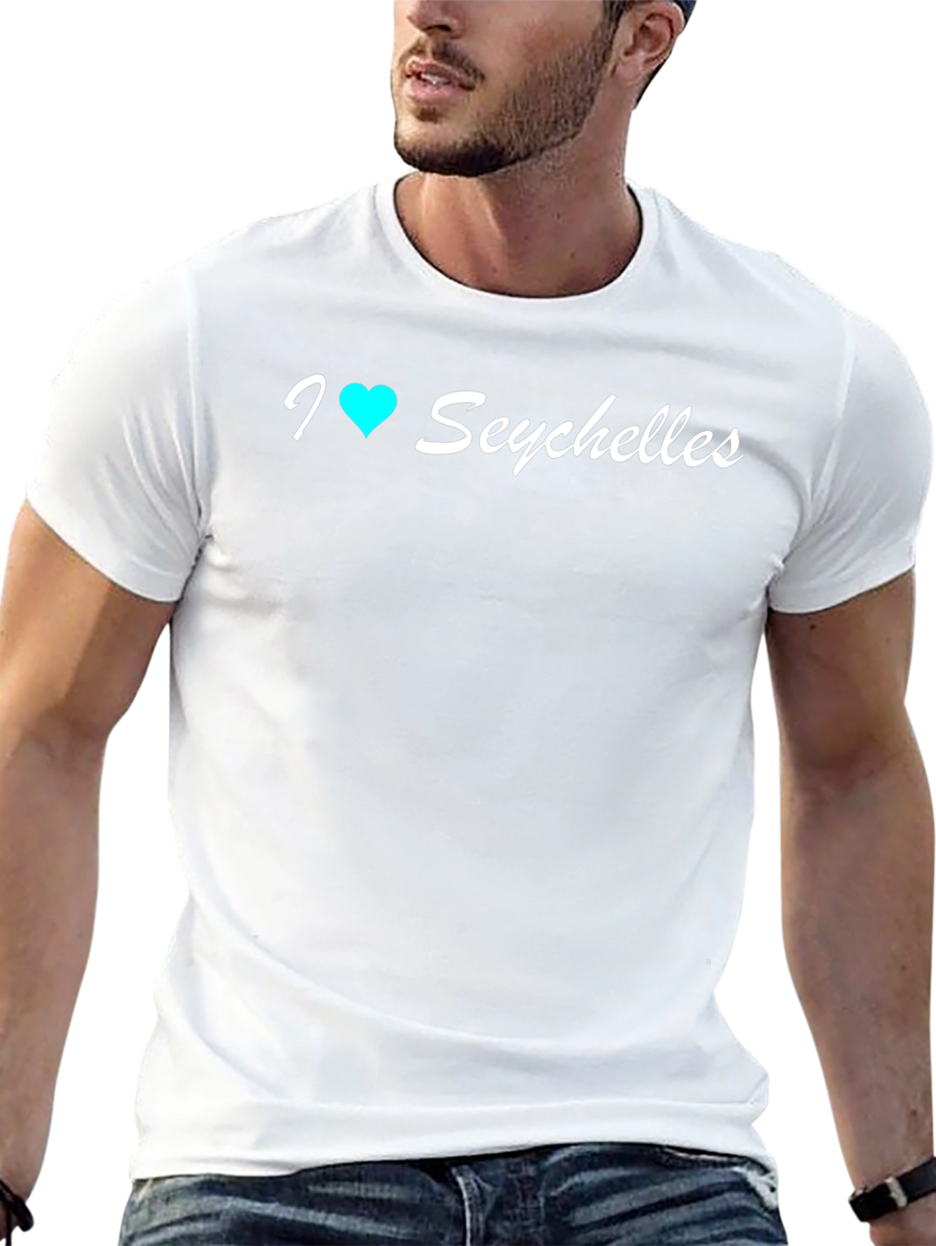 Camiseta Negra Amo Seychelles para Hombre
