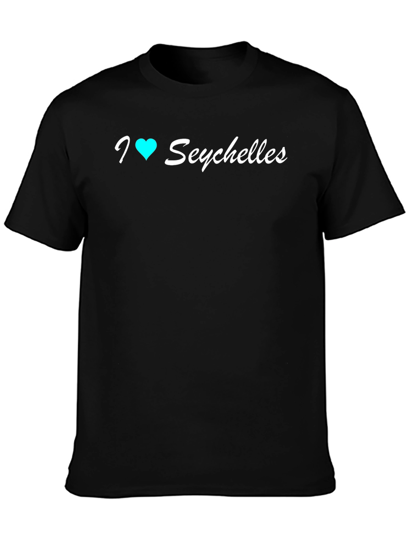 Camiseta Negra Amo Seychelles para Hombre