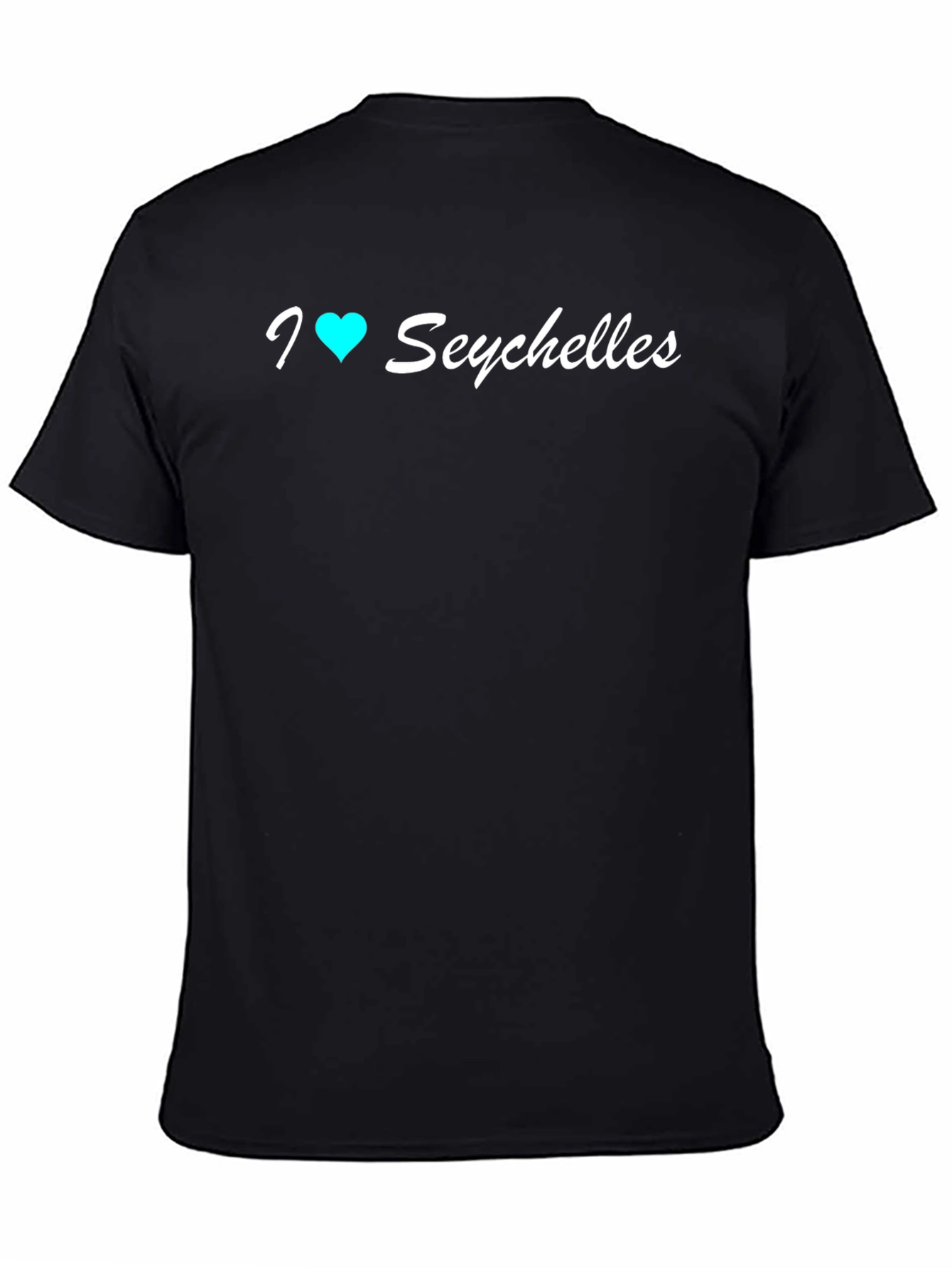 Camiseta Negra Amo Seychelles para Hombre