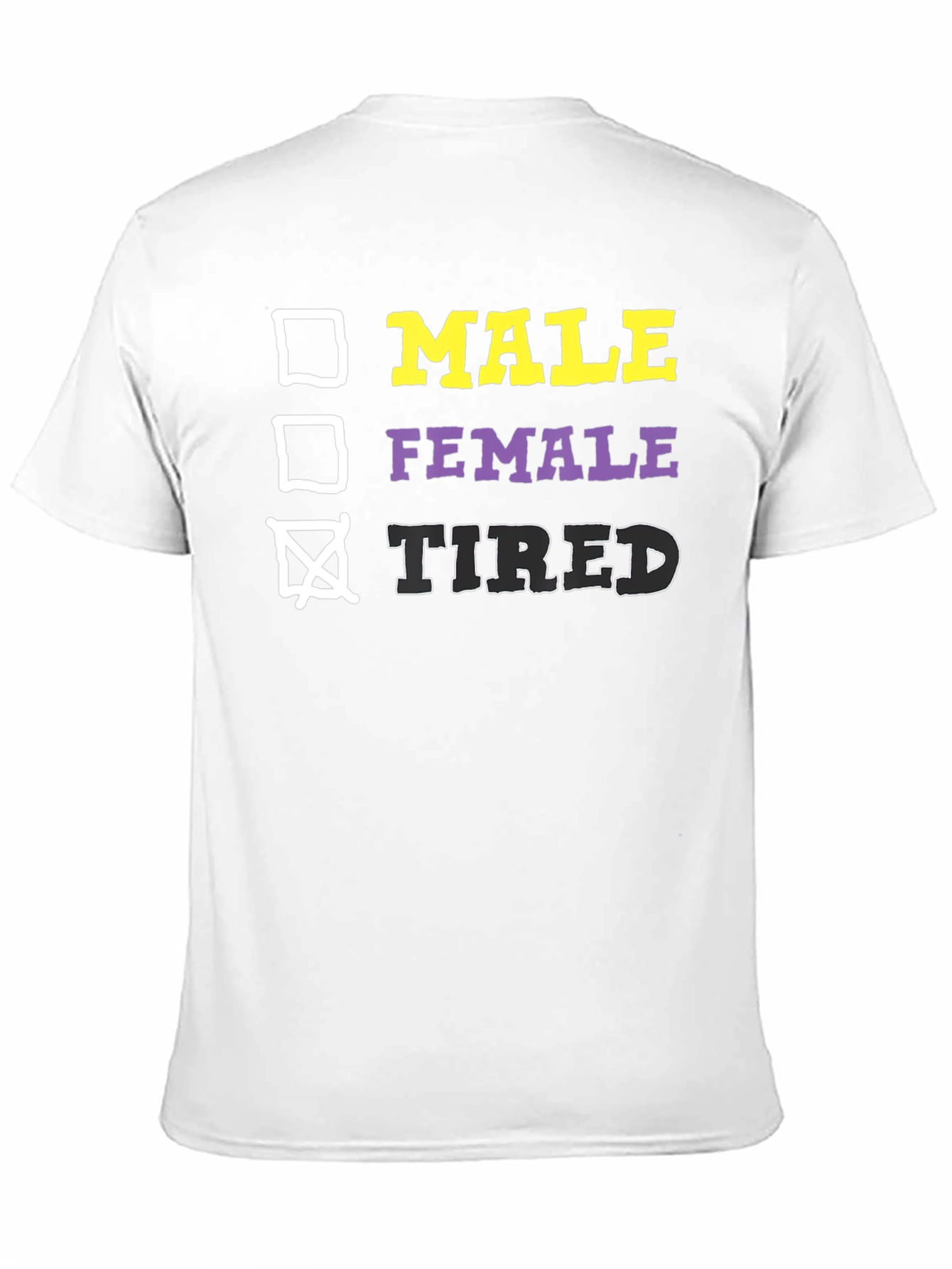 Camiseta Hombre Negra - Cansado