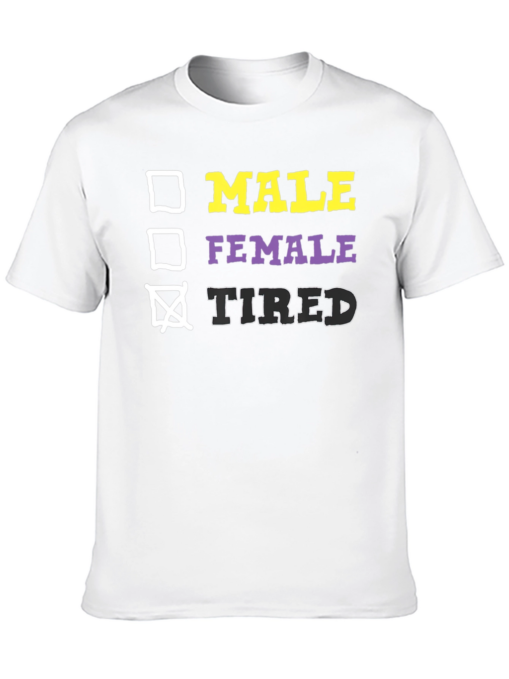 Camiseta Hombre Negra - Cansado