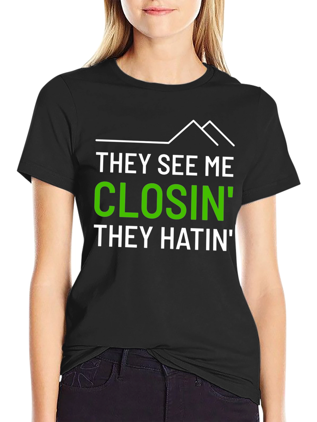 Camiseta Hombre Impresión They See Me Closin