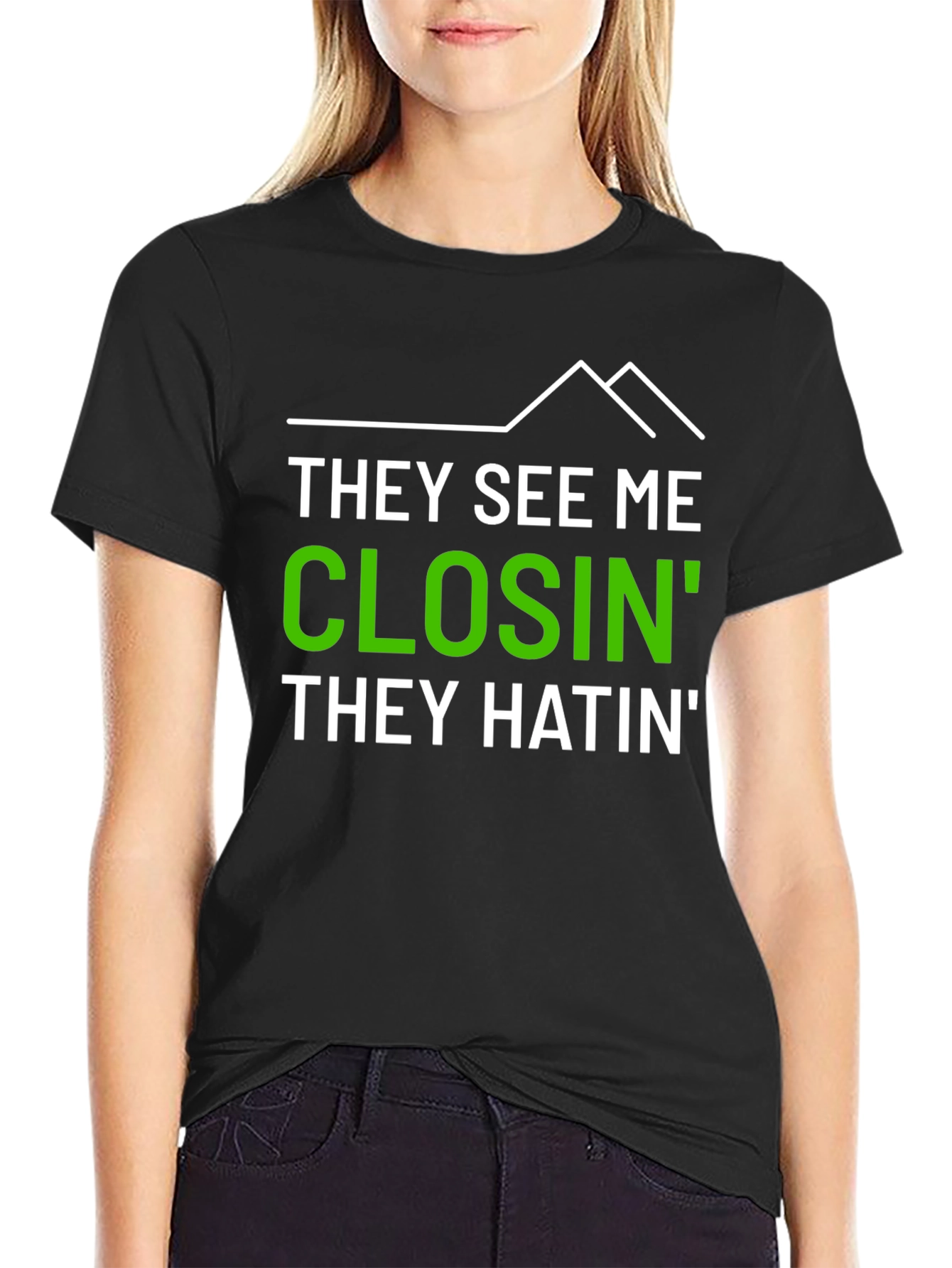 Camiseta Hombre Impresión They See Me Closin